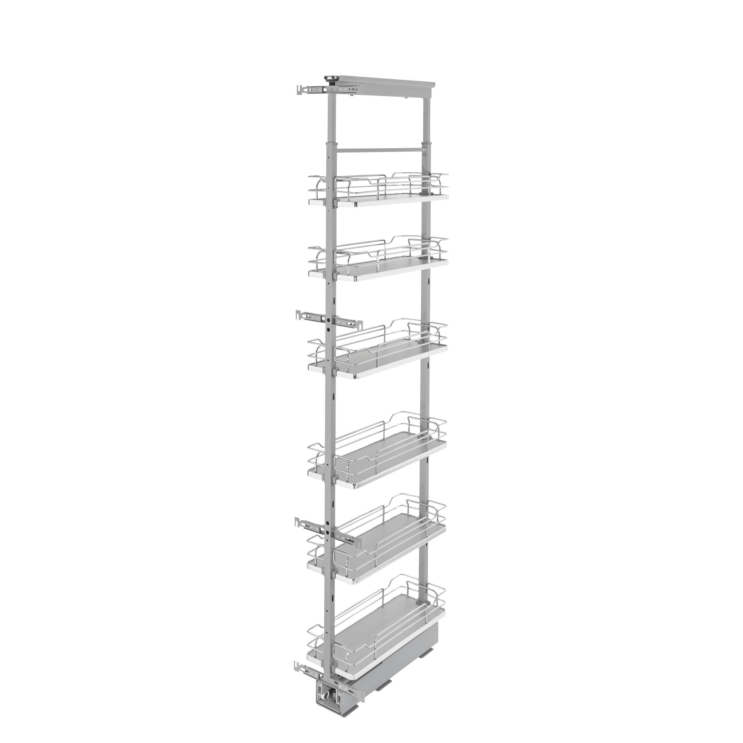 Rev-A-Shelf 16 in. Chrome 5-Basket Pull-Out Pantry with Soft-Close Slides