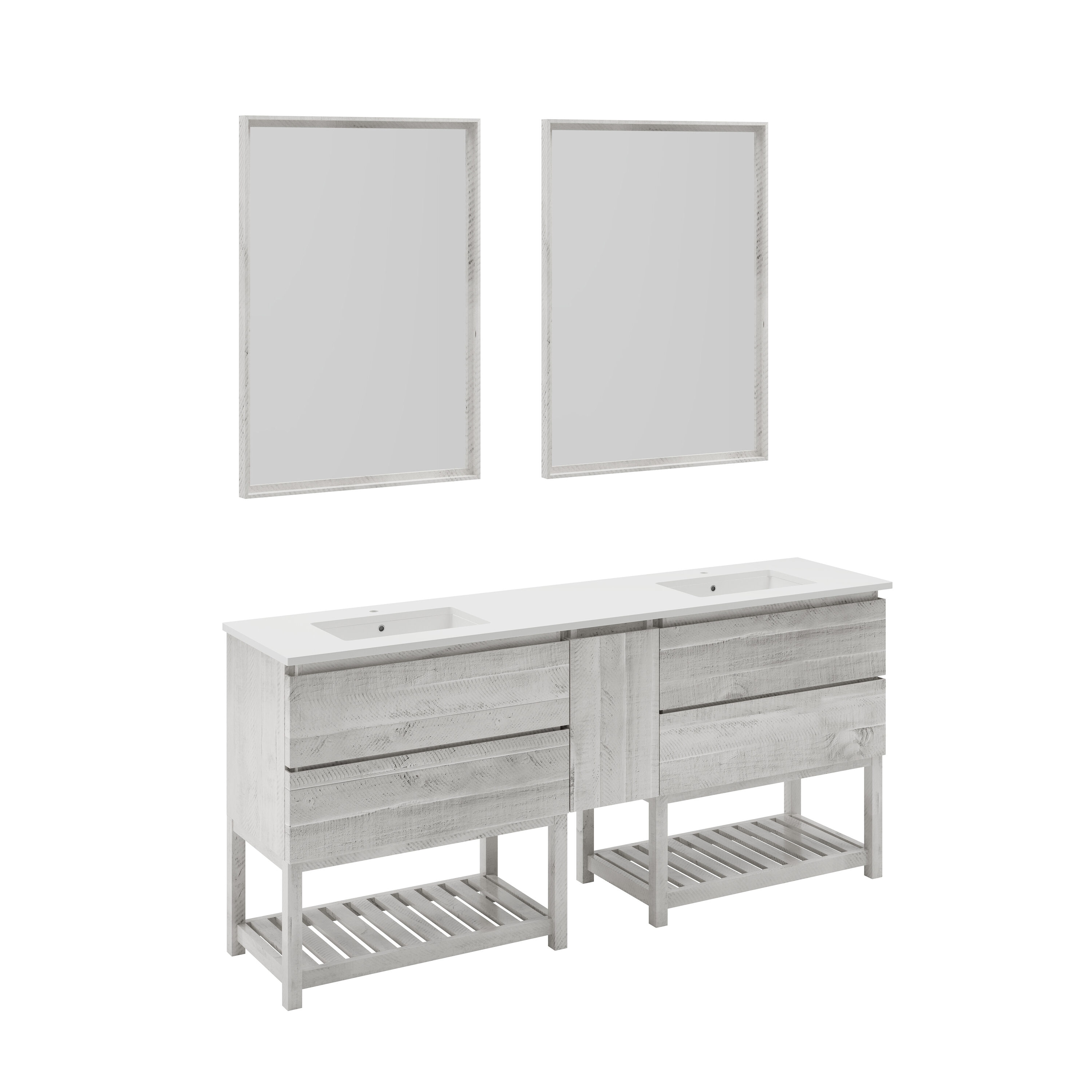 Fresca FVN31-241224RWH-FS Bath-Vanity-Combo - View #2