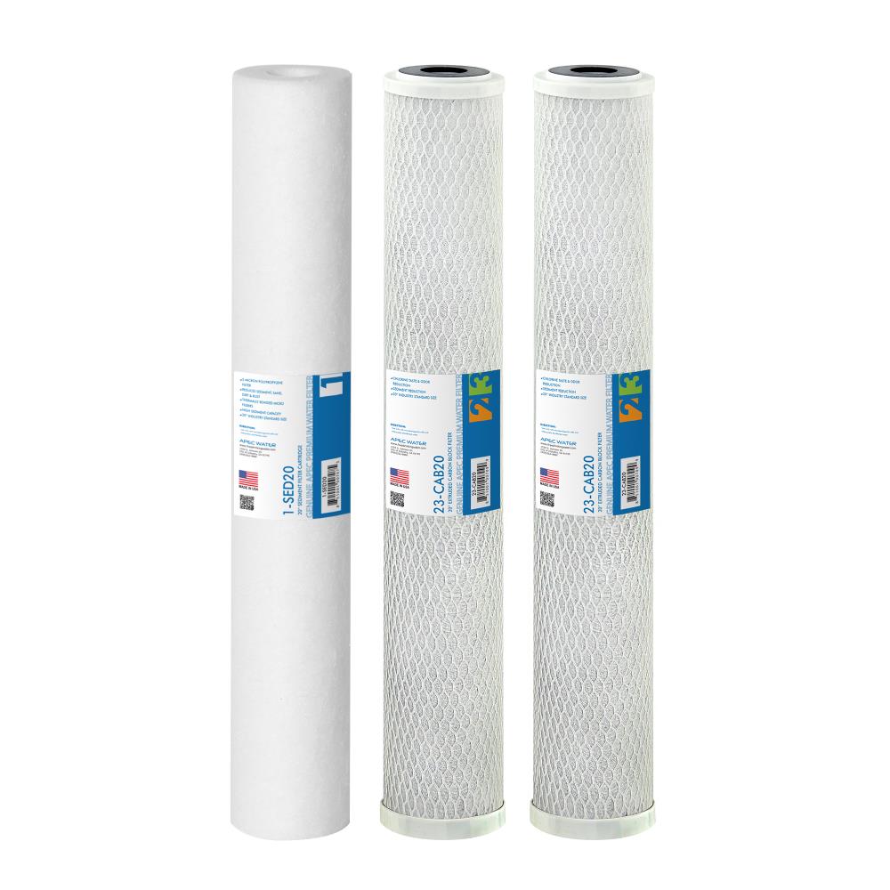 APEC Water FILTER-SET-LITE Carbon Block Under Sink Replacement Filter (Pack of- 3)
