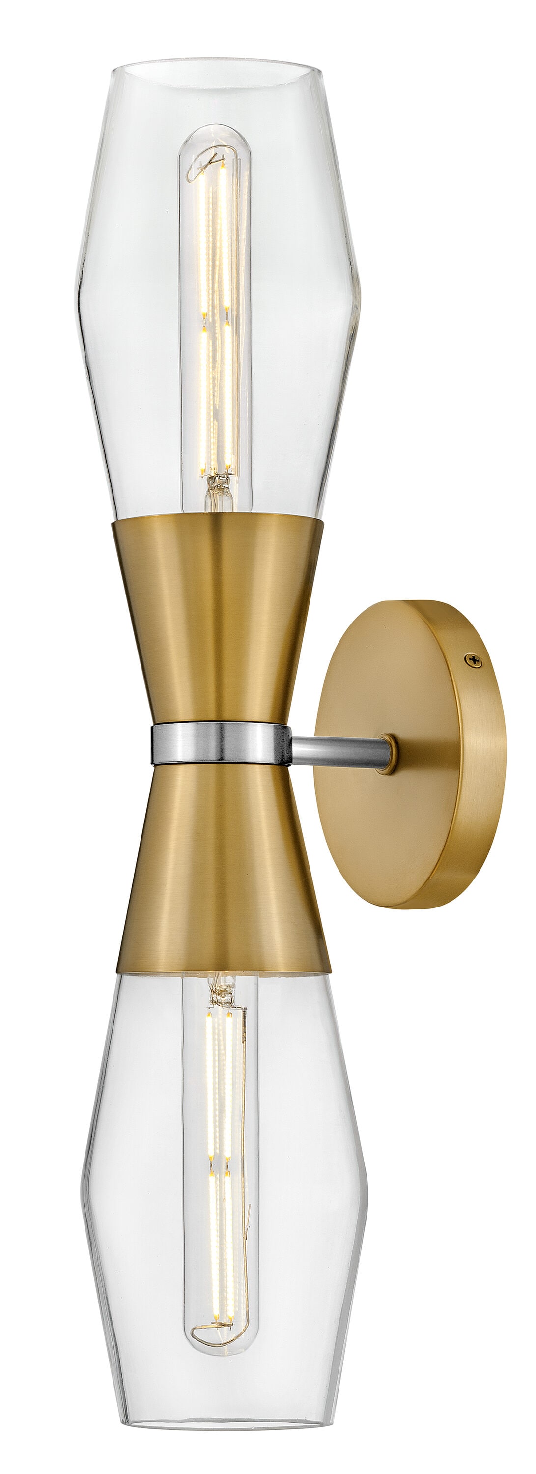 Lark 83902LCB Livie 5-in W 1 -Light Satin Brass Wall Sconce
