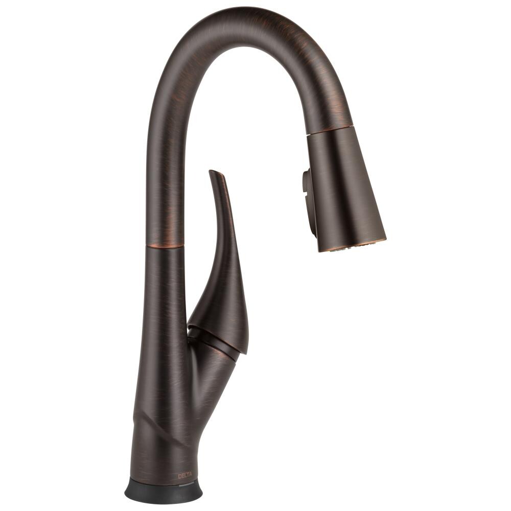 Delta 9981T-RB-DST Esque with Touch2O Technology Venetian Bronze Single Handle Pull-down Handle/Lever Kitchen Faucet with Sprayer Function
