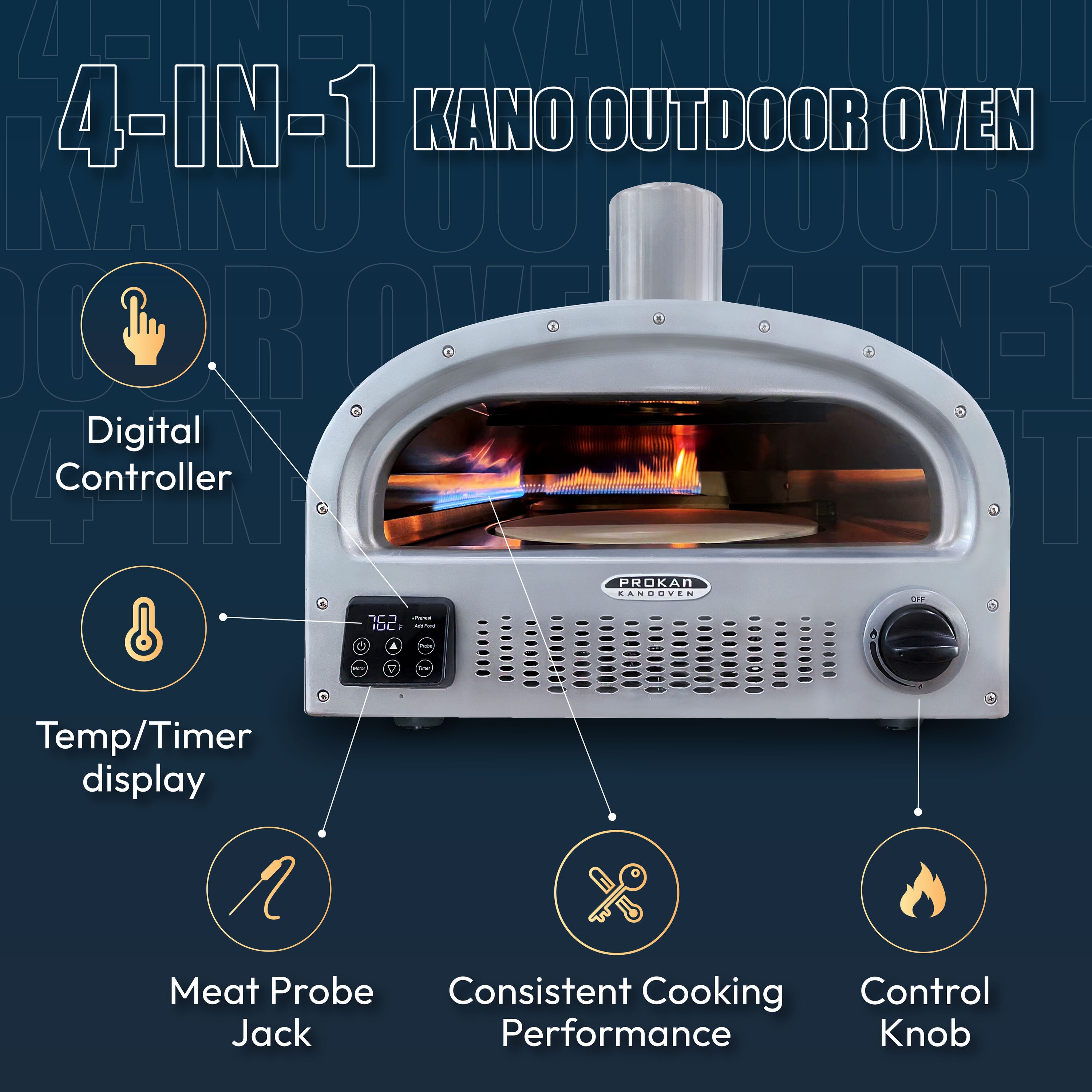 Prokan Grills KANO16LP-A Outdoor-Pizza-Ovens - View #4