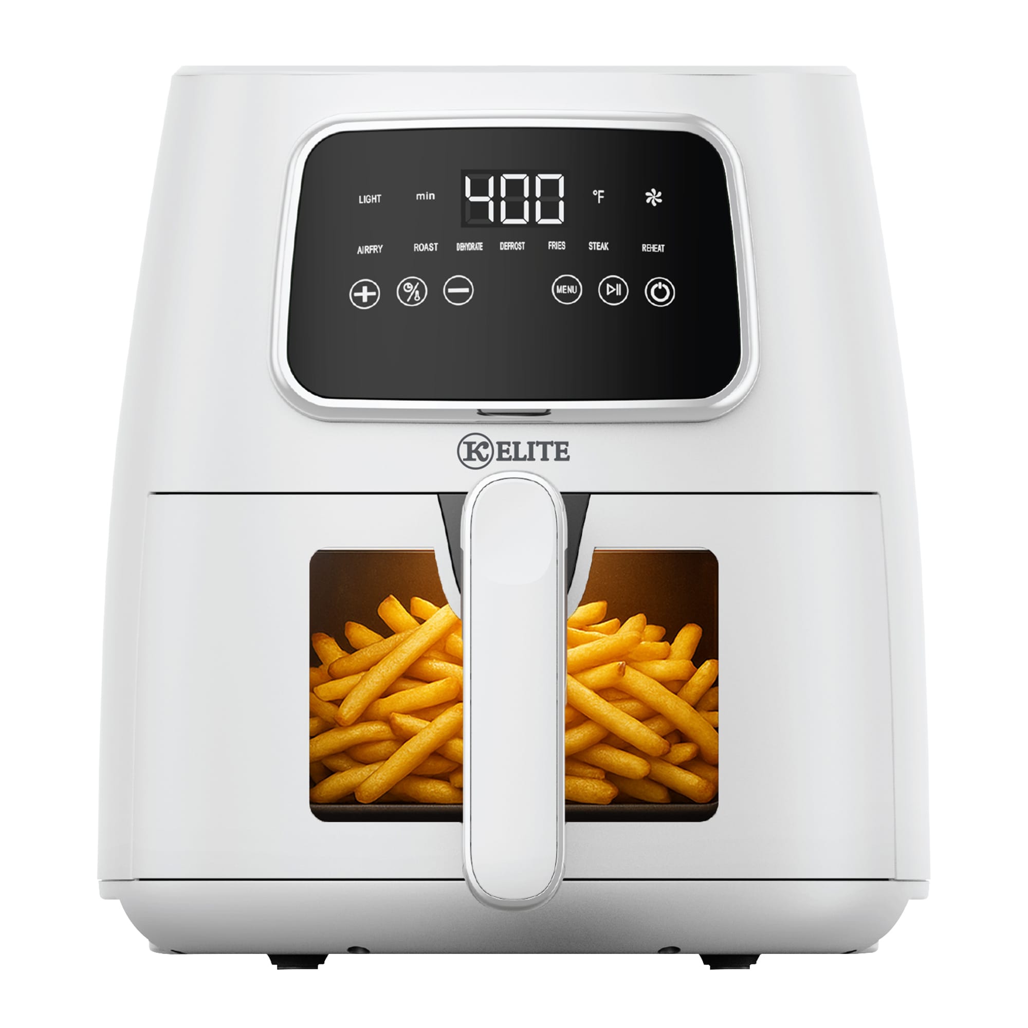 Kitchen Elite  5.5 Qt. Digital Air Fryer Countertop Cooker w/ LED Screen White