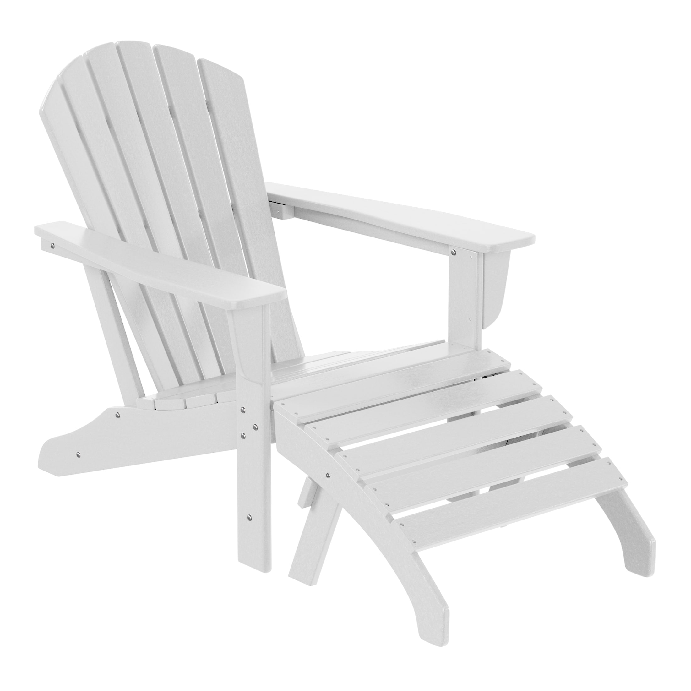 Costaelm - Portside Outdoor Adirondack Chair With Ottoman 2 Piece Set