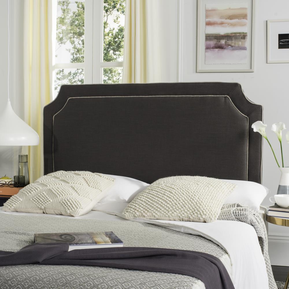 Safavieh Dane Charcoal/Taupe Queen Synthetic Upholstered Headboard at ...