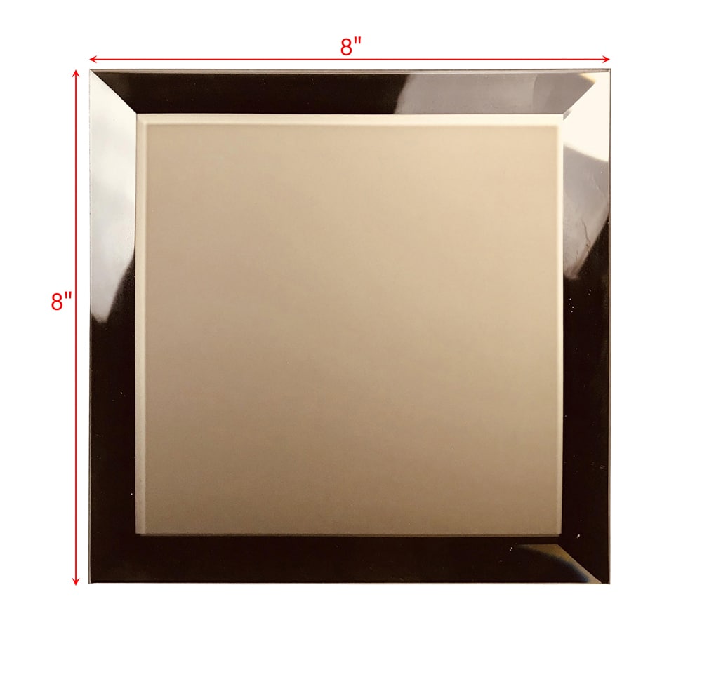 Abolos LWSREM0808-GO Reflections Gold/Matte and Mirrored 8-in x 8-in Matte Glass Subway Wall Tile (15.98-sq. ft/ Carton)