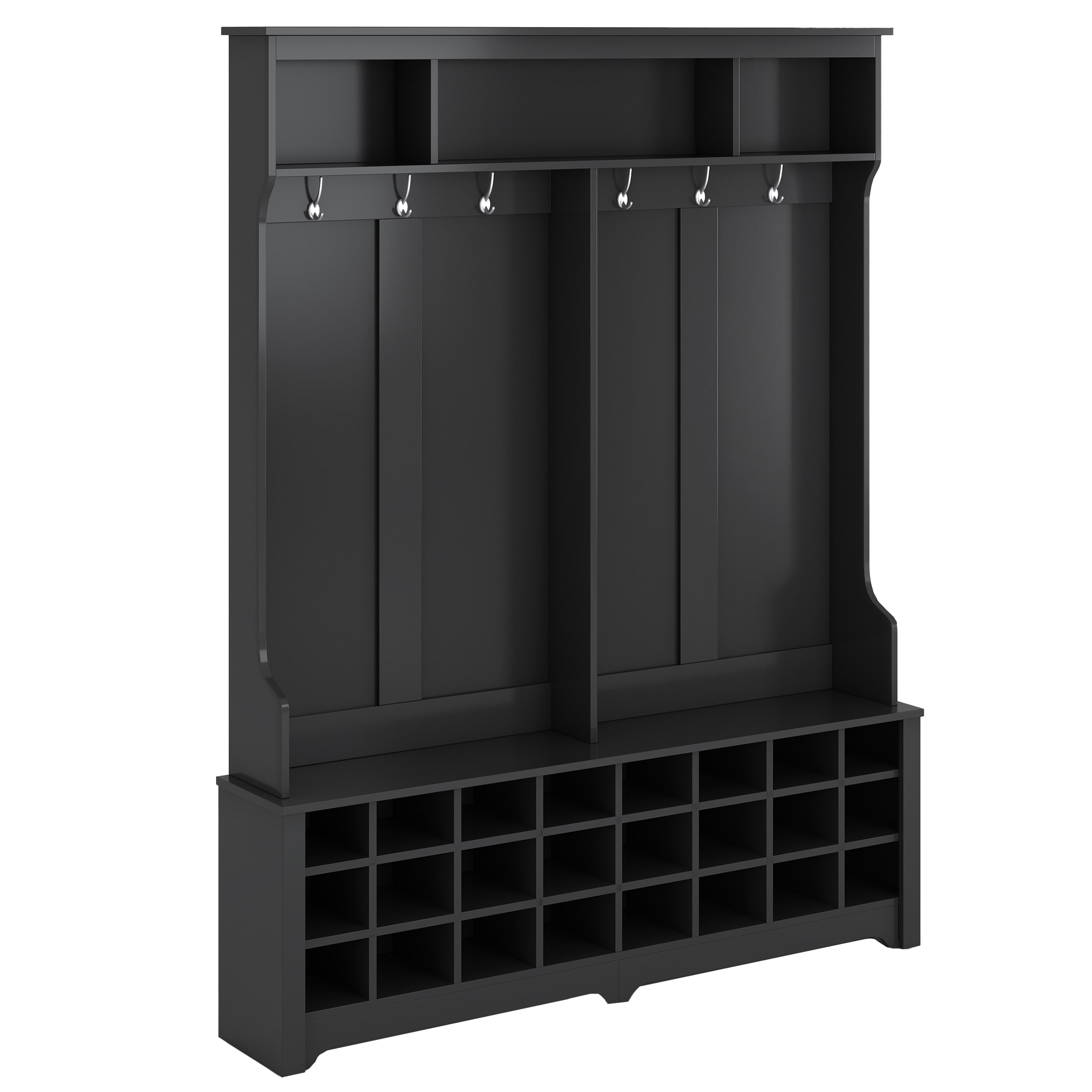 Maocao Hoom JL8614AAB Modern 60-in Black Composite Hall Tree