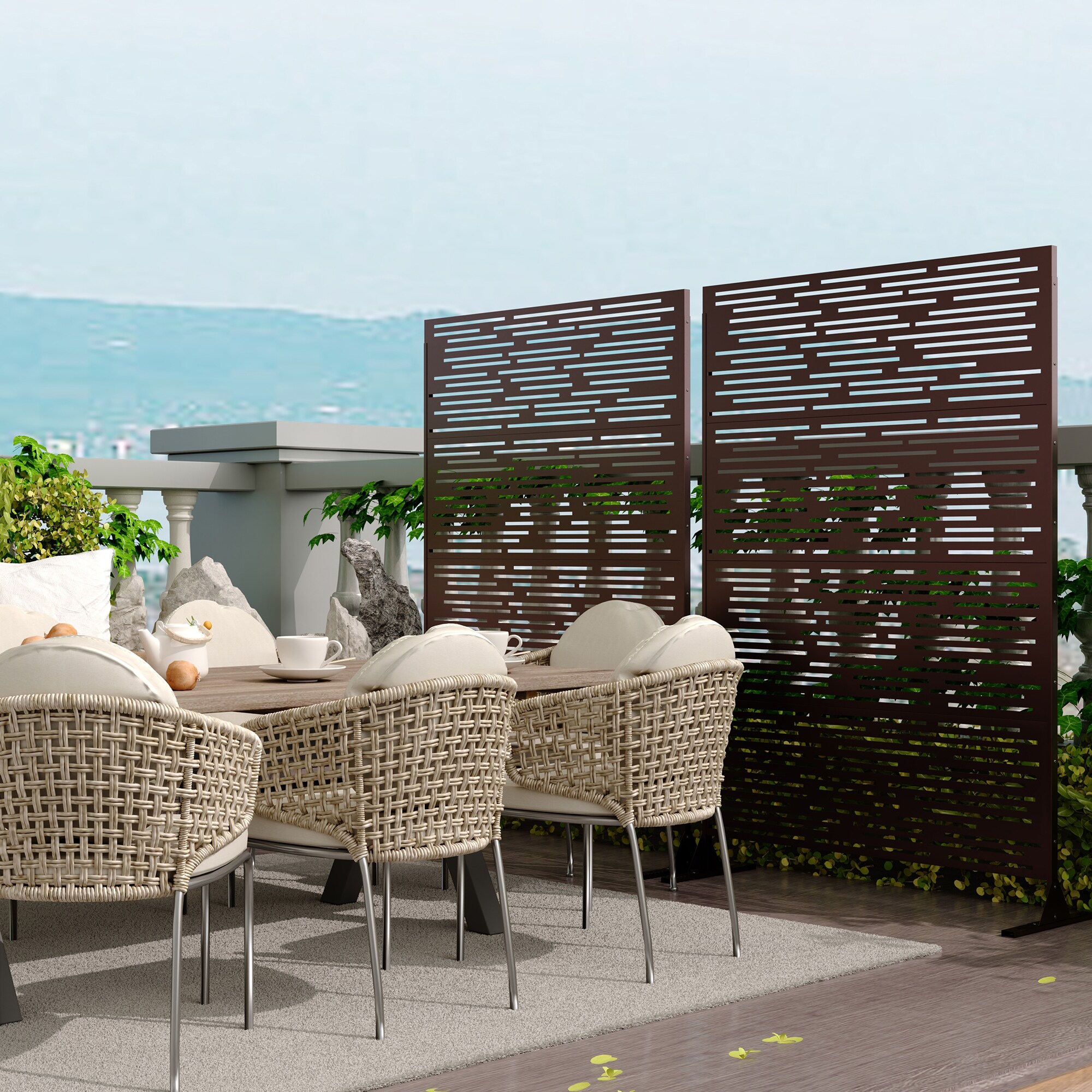 GarveeLife 1PC Decorative Metal Garden Fences 72 Inch H Rust Proof ...