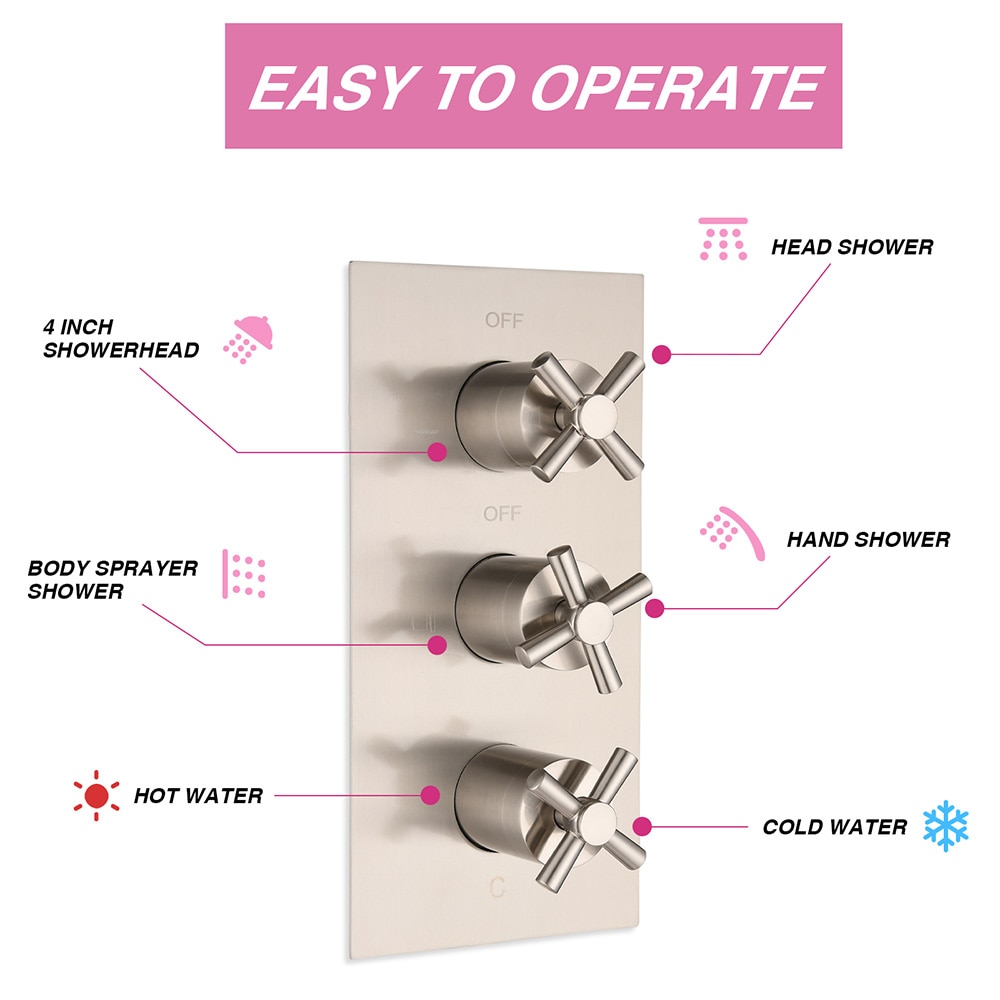 EQLOO MS-A3805-BN Showerhead-Bar-Panels - View #7