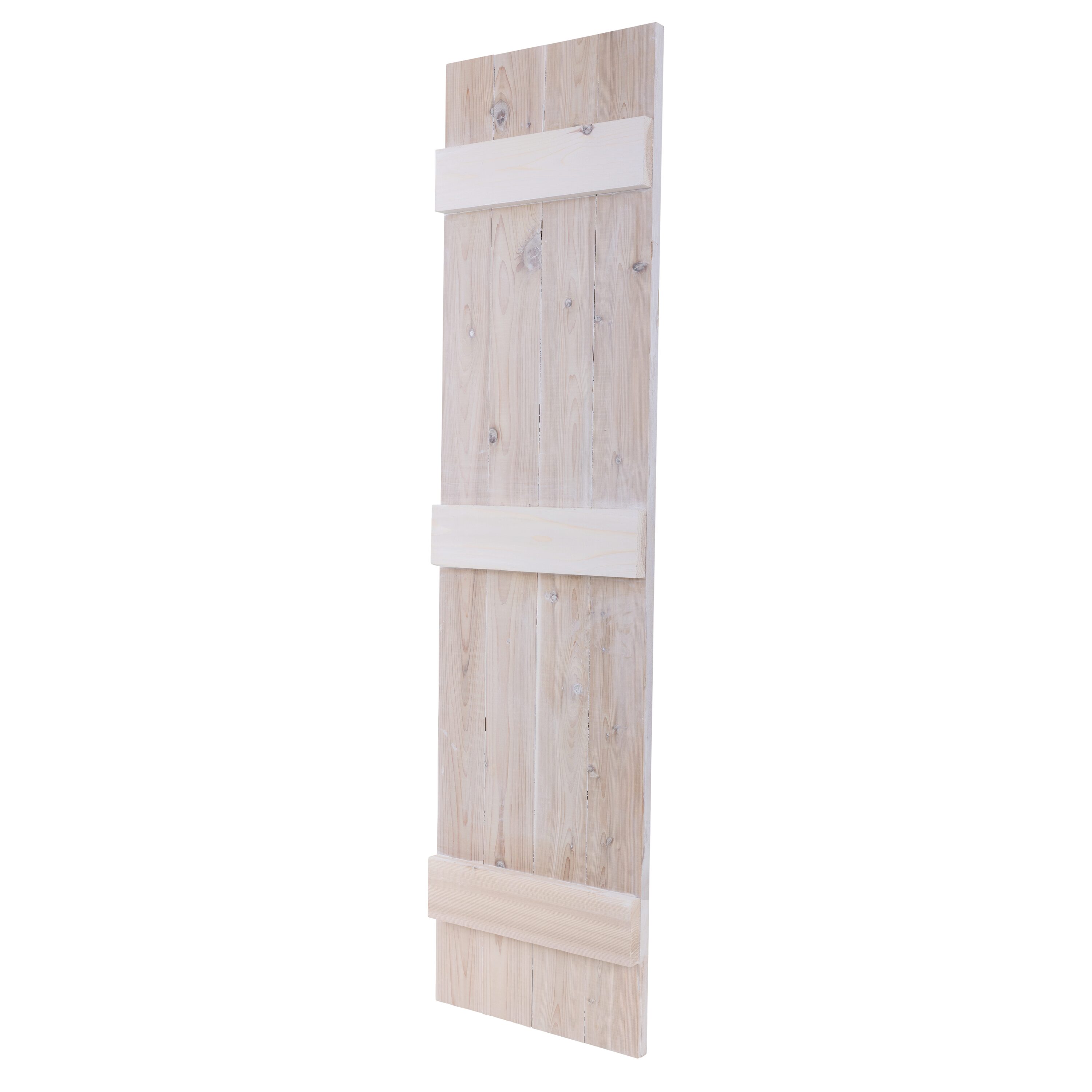 Whitewash Cedar 72" Board and Batten Shutters Set