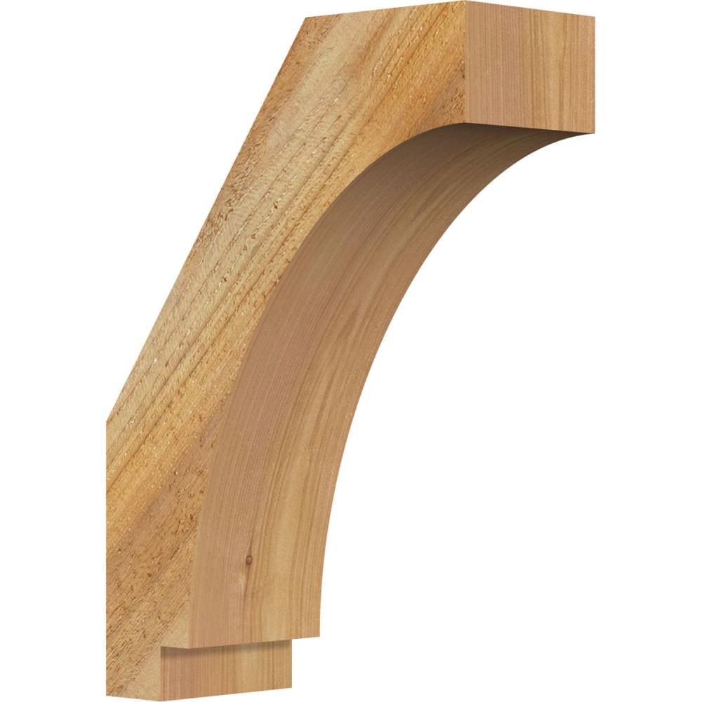 Ekena Millwork BRC04X10X14IMP00RWR 4-in x 10-in x 14-in Western Red Cedar Unfinished Wood Imperial Rough Sawn Knee Brace