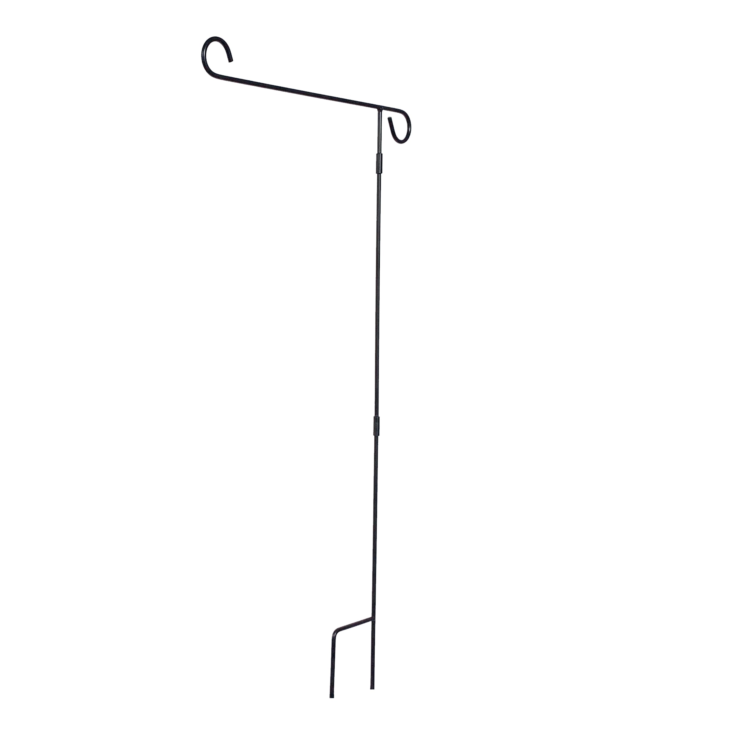 Primitives By Kathy Garden Flag Pole Holder Stand Black Metal Stake for Flags 