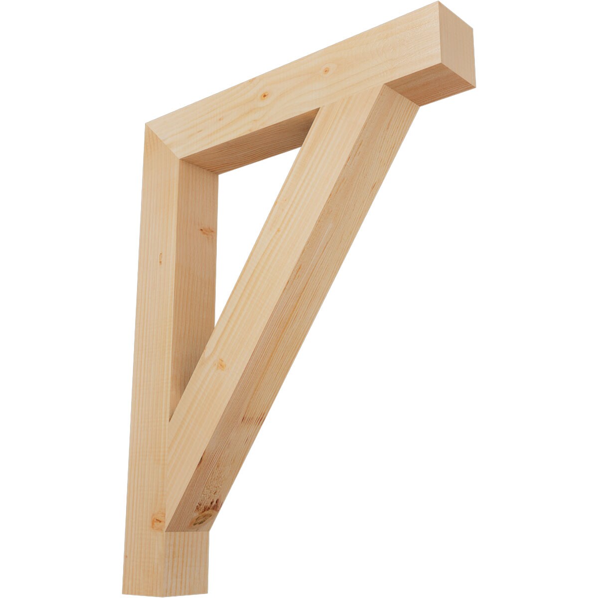 Ekena Millwork BKT04X26X34TRA05SDF Traditional block smooth 3-1/2-in x 26-in x 34-in Douglas fir Brown Wood Standard bracket