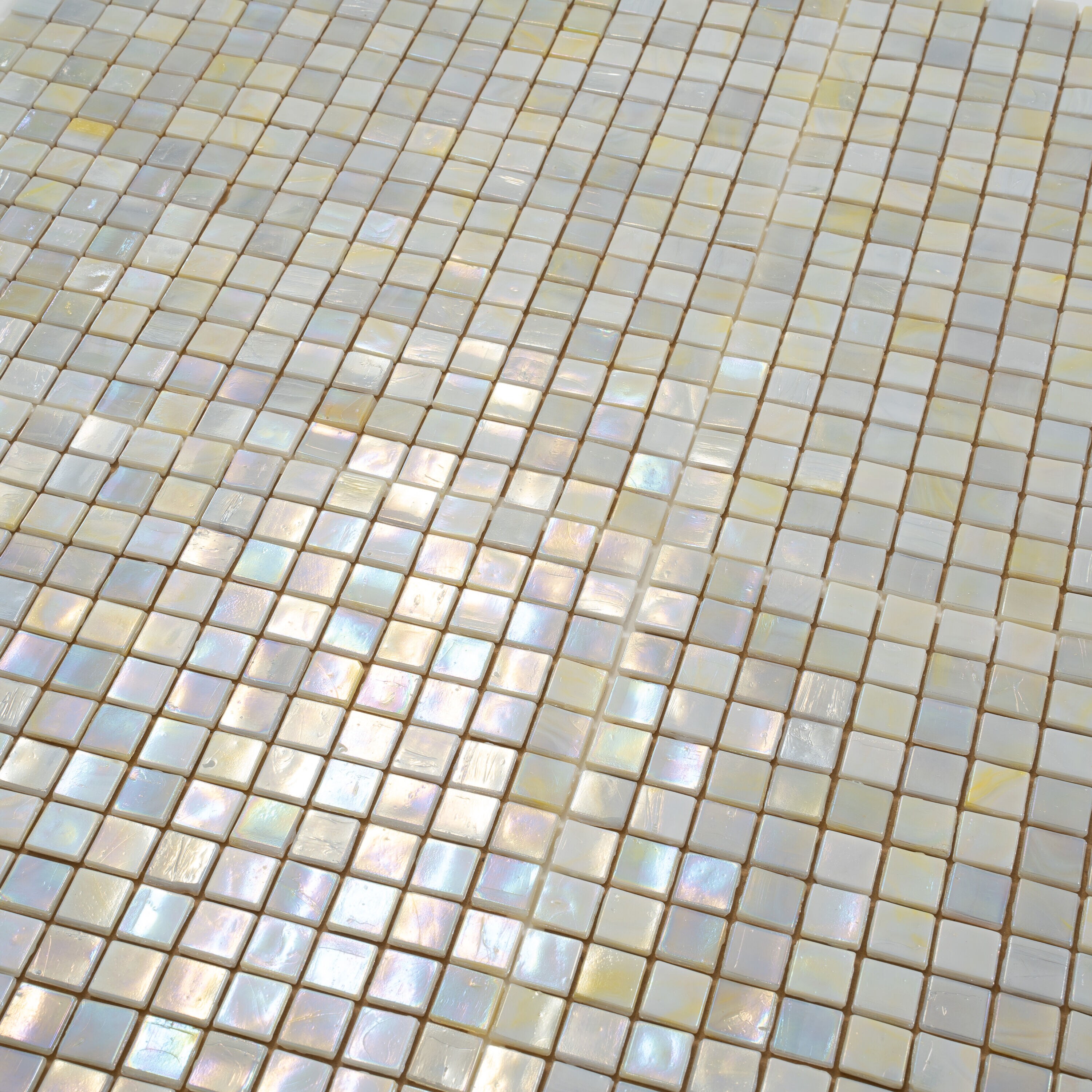 Skosh 11.6" x 11.6" Iridescent Glass Mosaic Tile