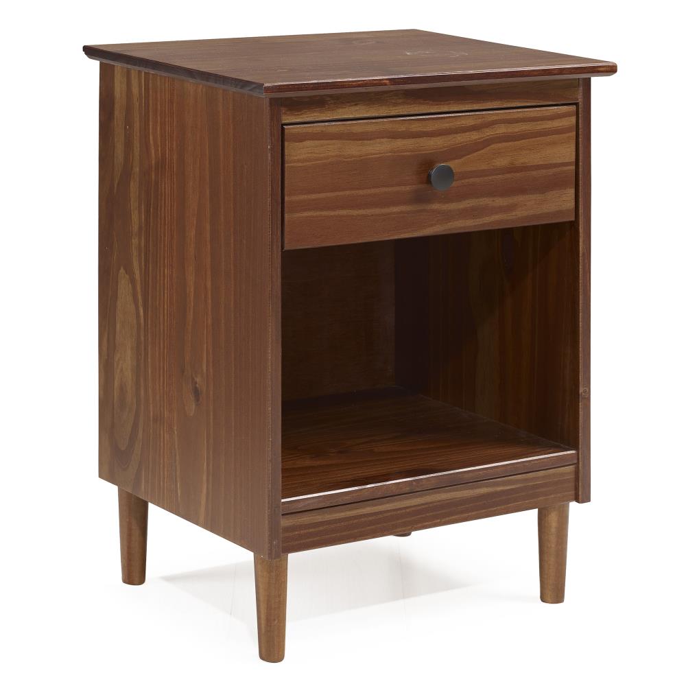Walker Edison LWR1DNSWT Walnut Pine Nightstand