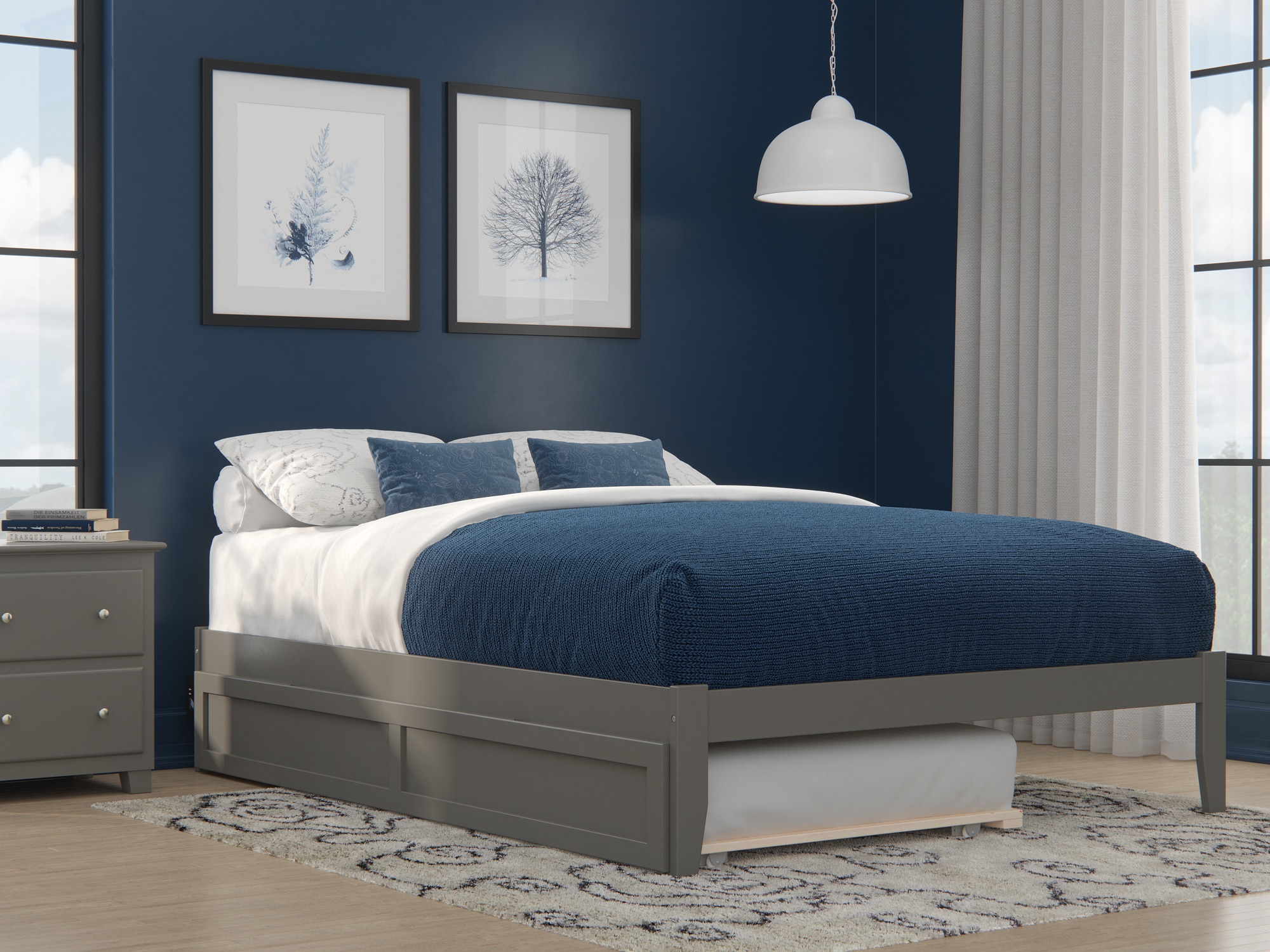 AFI Furnishings AG8011149 Colorado Grey Queen Wood Trundle Bed