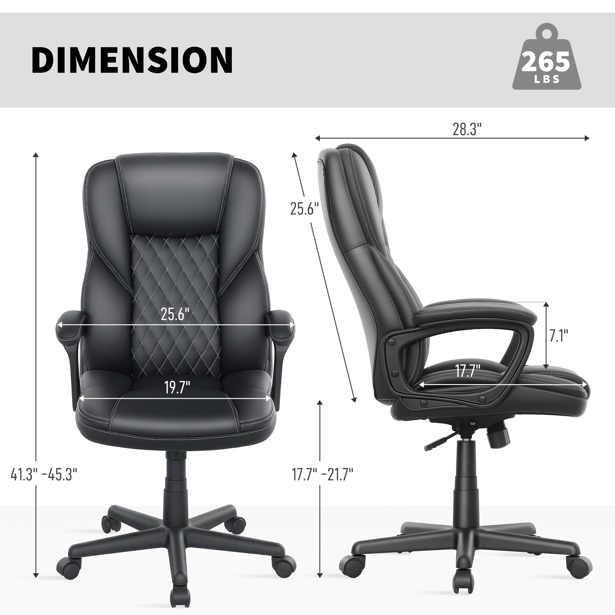 HomCom 921-807V00BK Office-Chairs - View #3