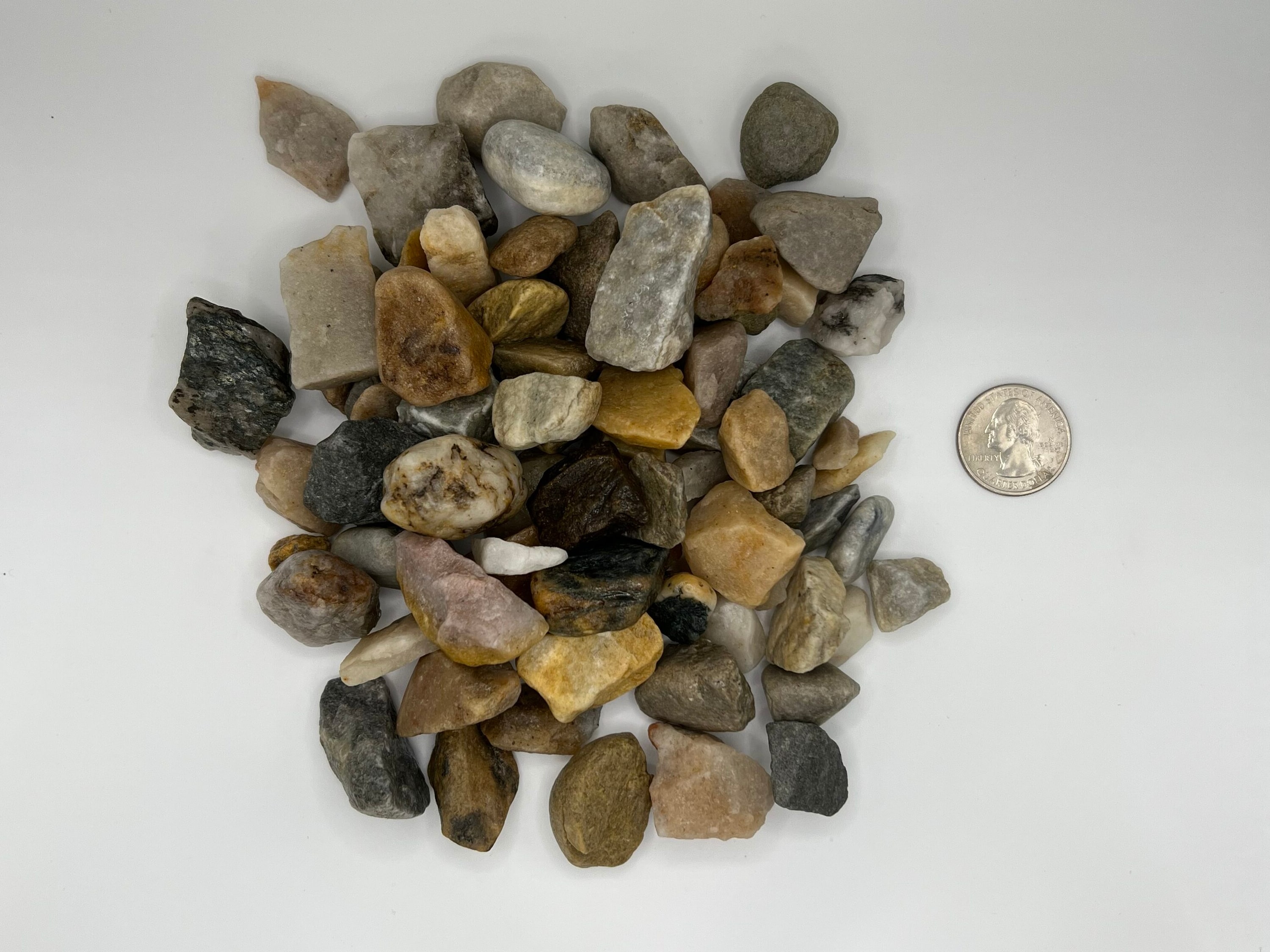 LIHAO Mixed Color Natural River Rock Stones Pebbles 0.5''-0.8