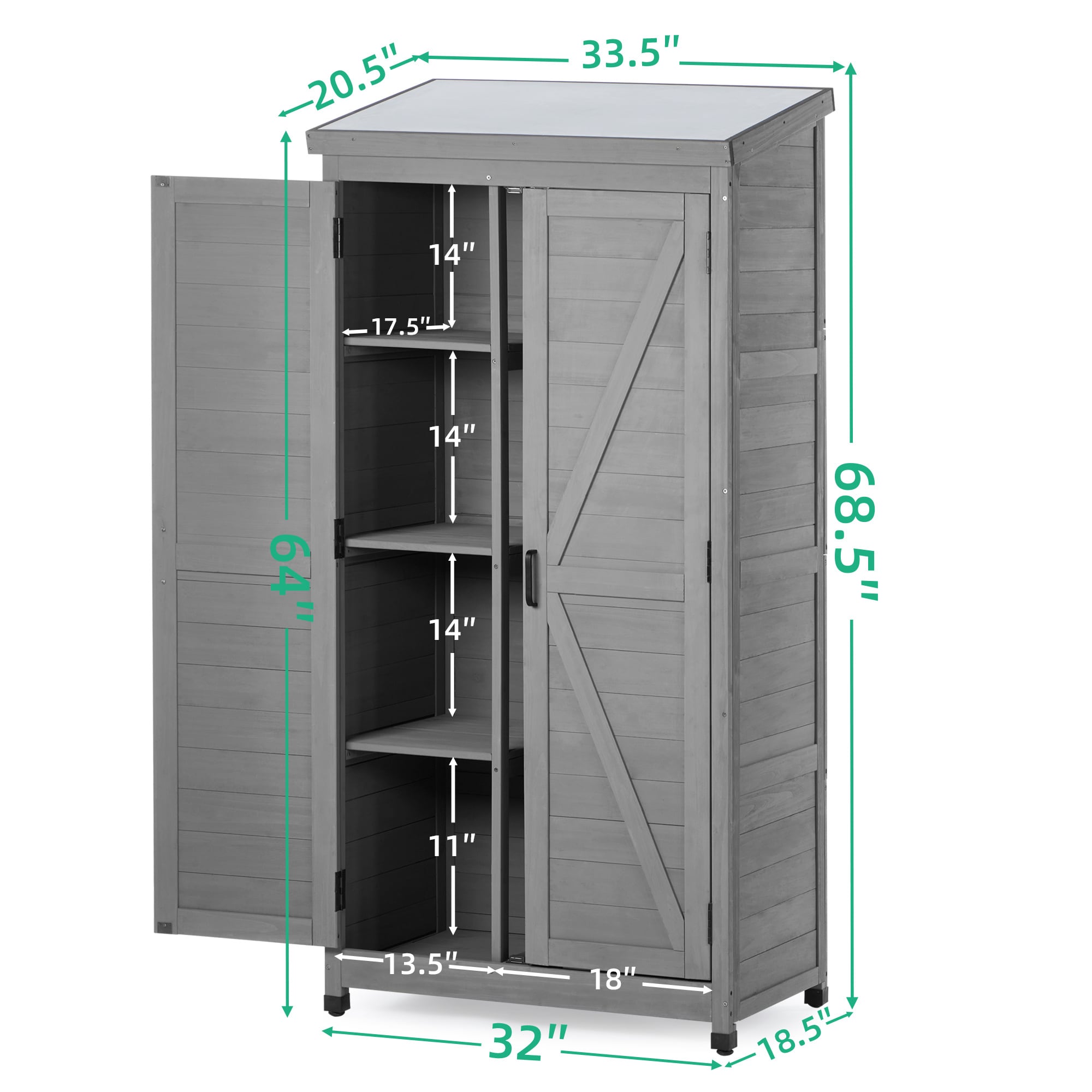 BABOOM BOM-121823-OR Wood-Storage-Buildings - View #3