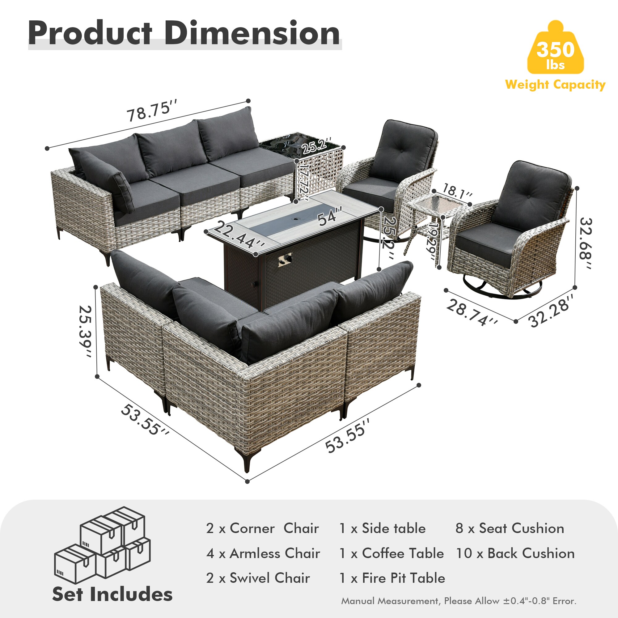 Pouuin SRFPYZSKT10 Patio-Sofas-Daybeds - View #2