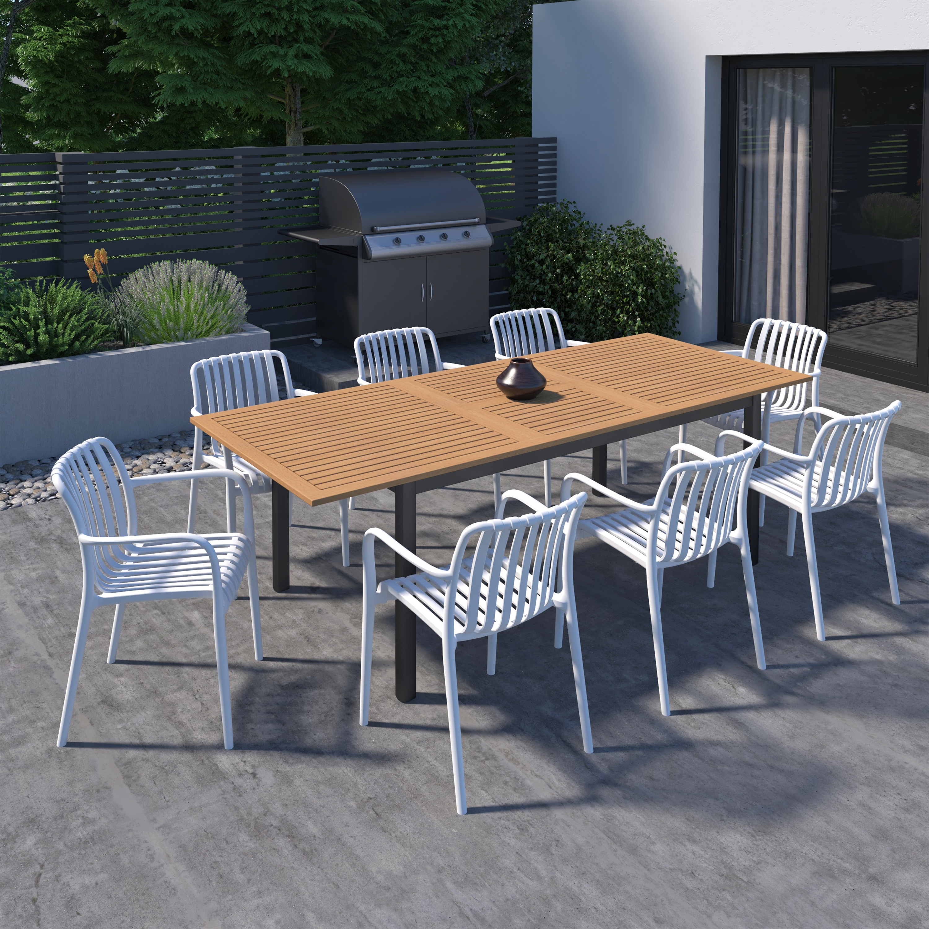 Amazonia LWS-IBIS-8-CURA-WHT Patio-Dining-Sets - View #2