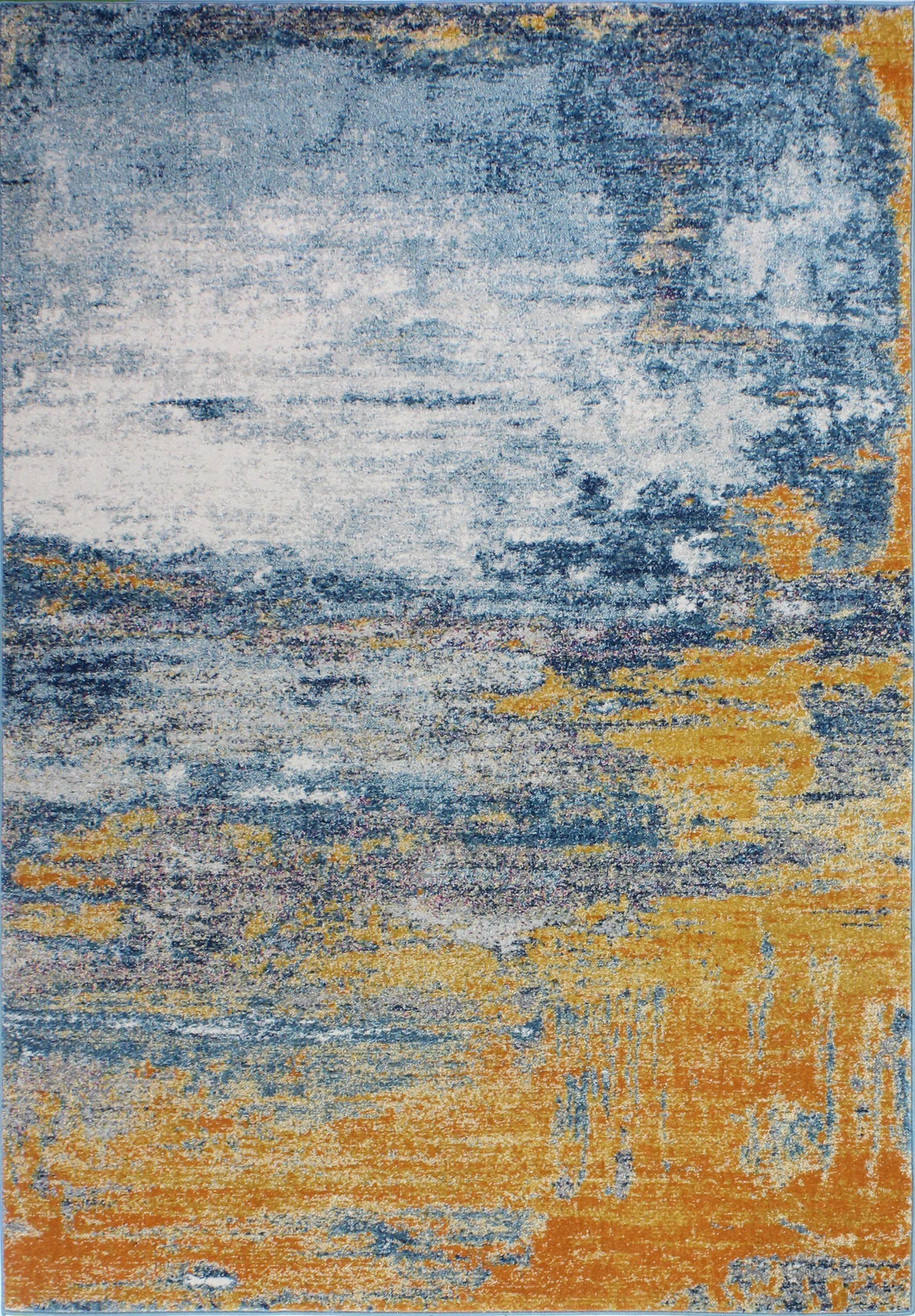 Bashian 649652252483 5 x 8 (ft) Woven Polypropylene Multi Rectangular Indoor Abstract Mid-Century Modern Area rug