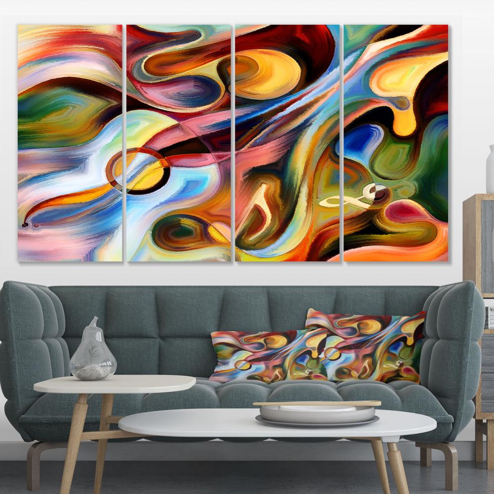 Designart 28-in H x 48-in W Modern Print on Canvas in the Wall Art ...