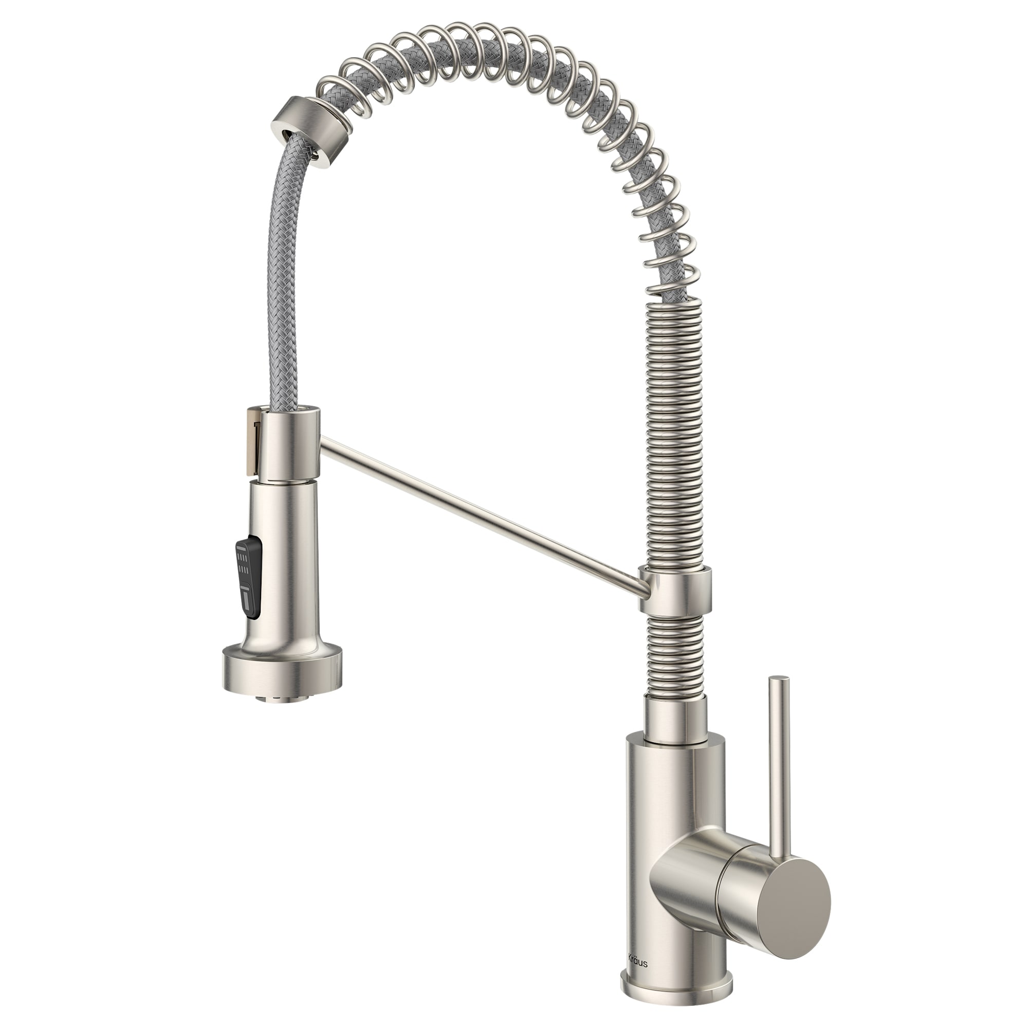 Kraus Bolden Stainless Steel Single Handle Pull-down Kitchen Faucet in ...