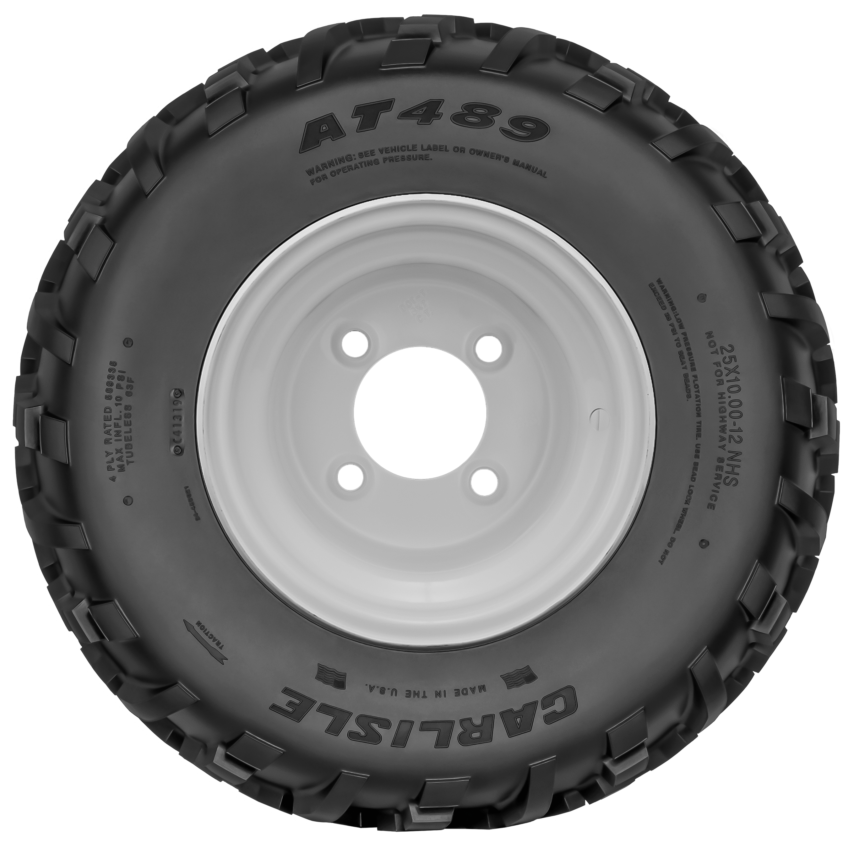 Carlisle 1 unit 25x9 12 tl 4 multi trac cs in the wheels tires