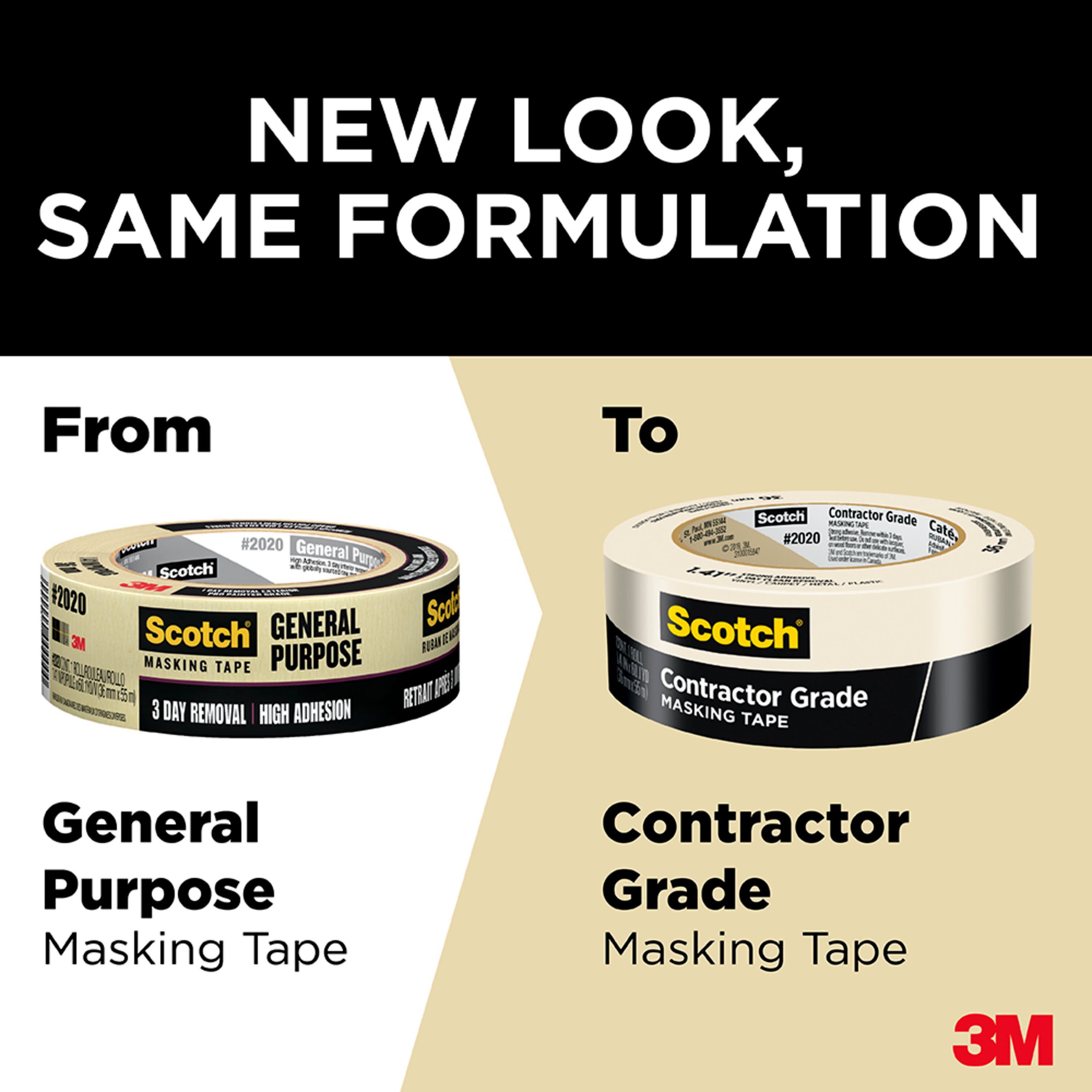 Scotch 2020 Contractor Grade 1.88-in x 60 Yard(s) Masking Tape in