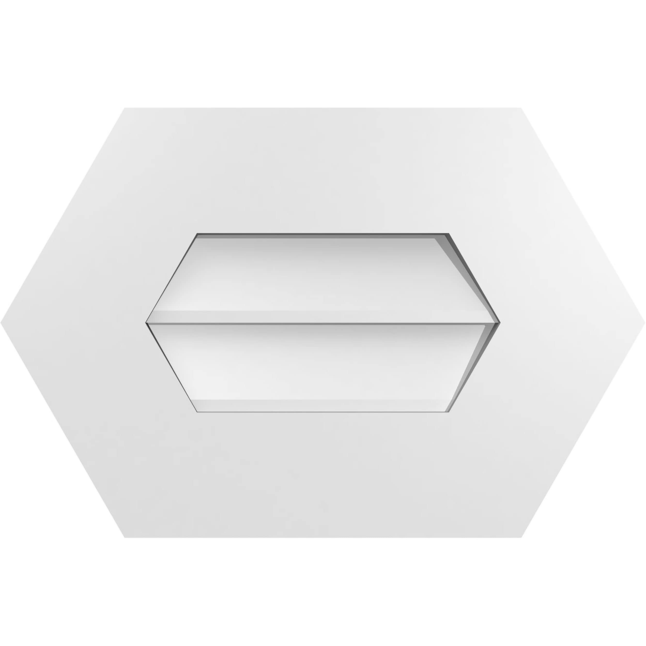 Ekena Millwork GVPHP18X1201SN 18-Inches x 12-Inches Off-white Peaked PVC Gable Louver Vent