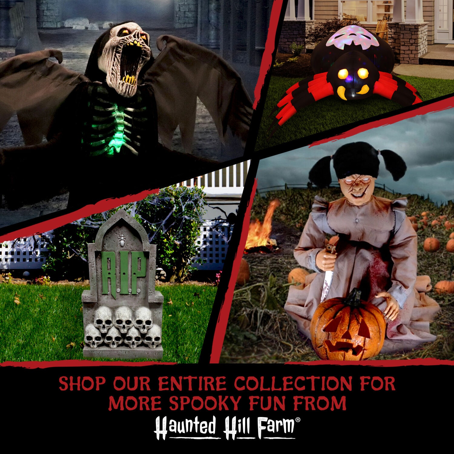 Haunted Hill Farm HHCLOWN-10FLSA Halloween-Animatronics - View #5