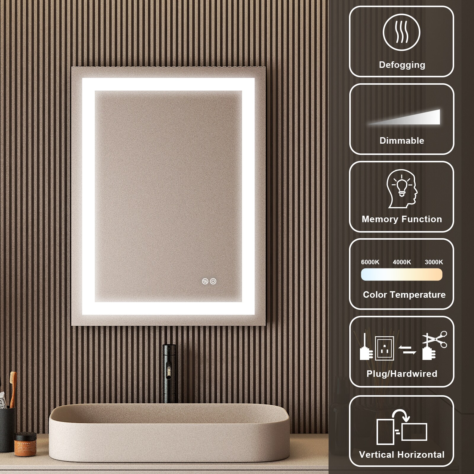 Forclover MRE-AL2432 Framed-Bath-Mirrors - View #4