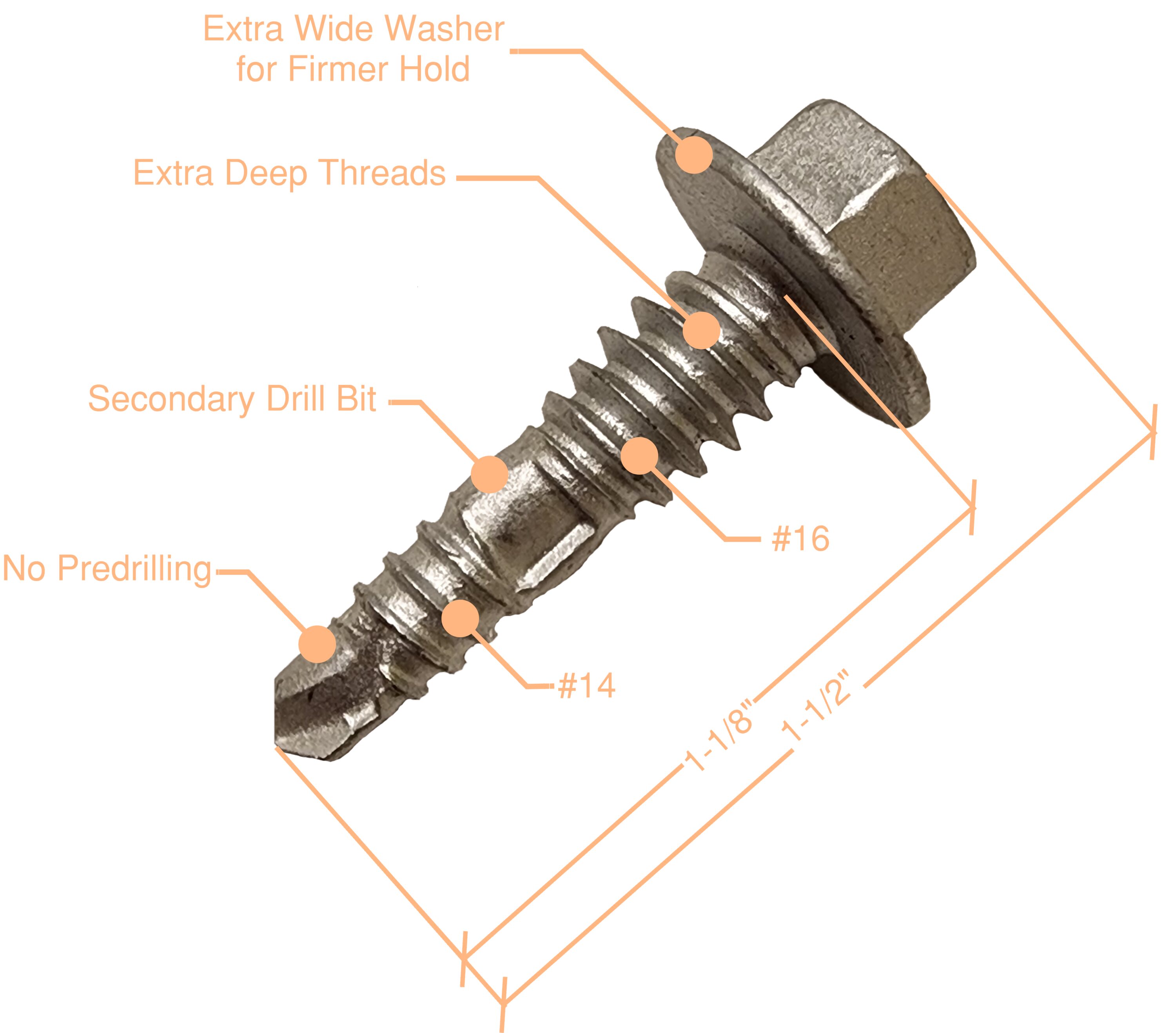 Metal Screws & Locking Washers 100-Pack