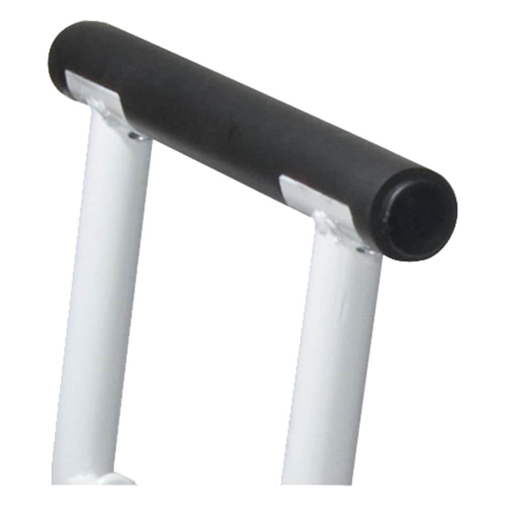 White Aluminum Stand Alone Toilet Safety Rail with Padded Handles
