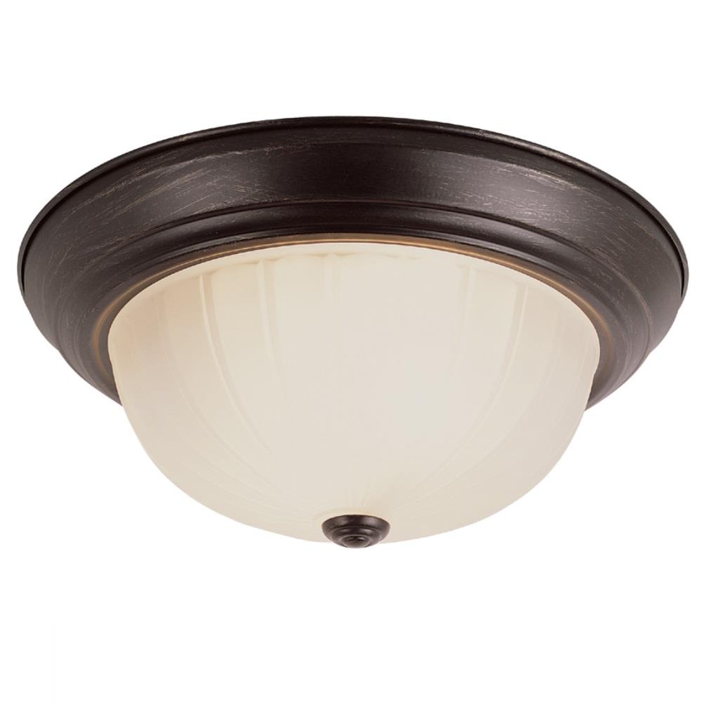 Lucid Lighting PL-13211-1 ROB 2 -Light 11-in Oil-rubbed Bronze Flush Mount Light