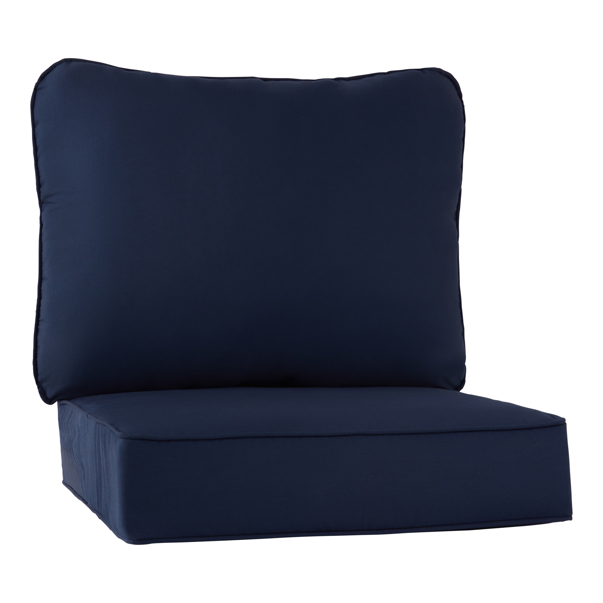Greendale Home Fashions OC7825-NAVY 24-in x 24-in 2 -Piece Navy Deep seat patio chair cushion