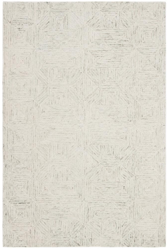 Safavieh ABT763J-4 Abstract Polinia 4 x 6 (ft) Tufted Wool Light Blue Rectangular Indoor Geometric Farmhouse/Cottage Area rug