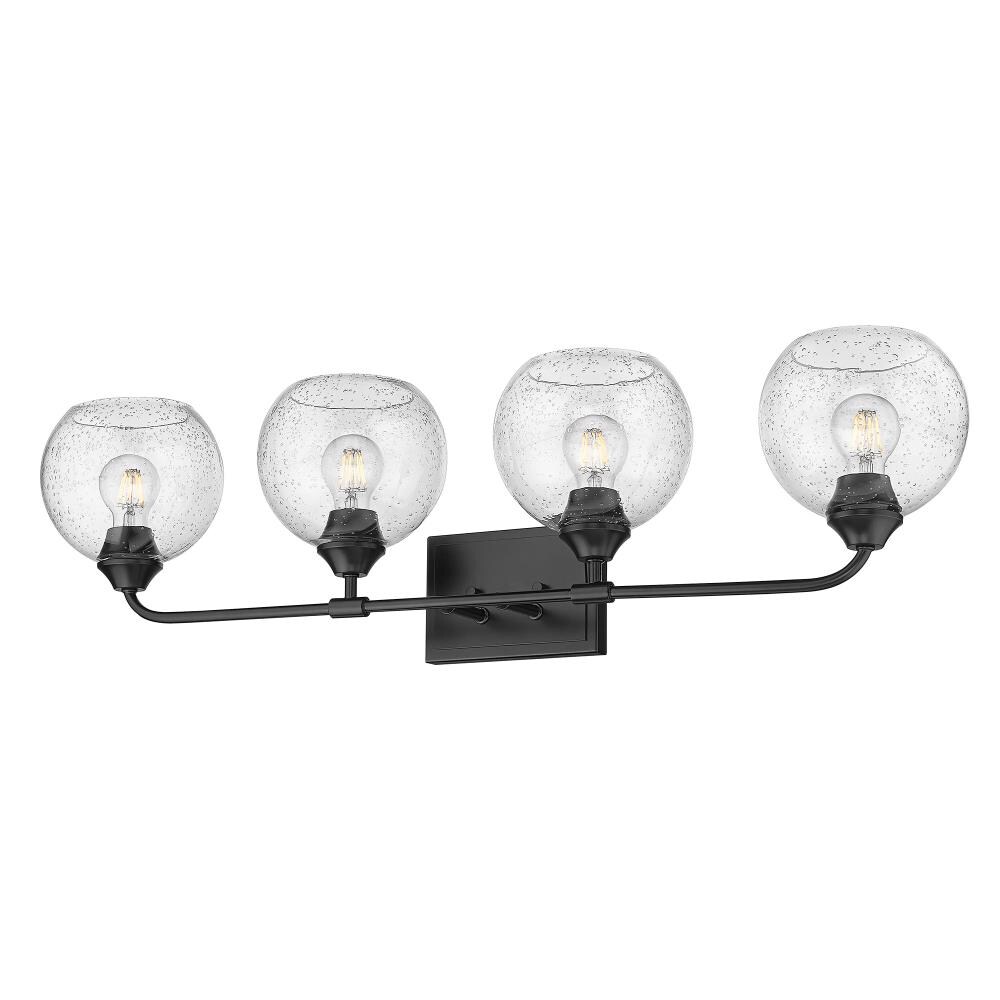 Golden Lighting 2120-BA4 Ormond 4-Light Matte Black Transitional Vanity Light