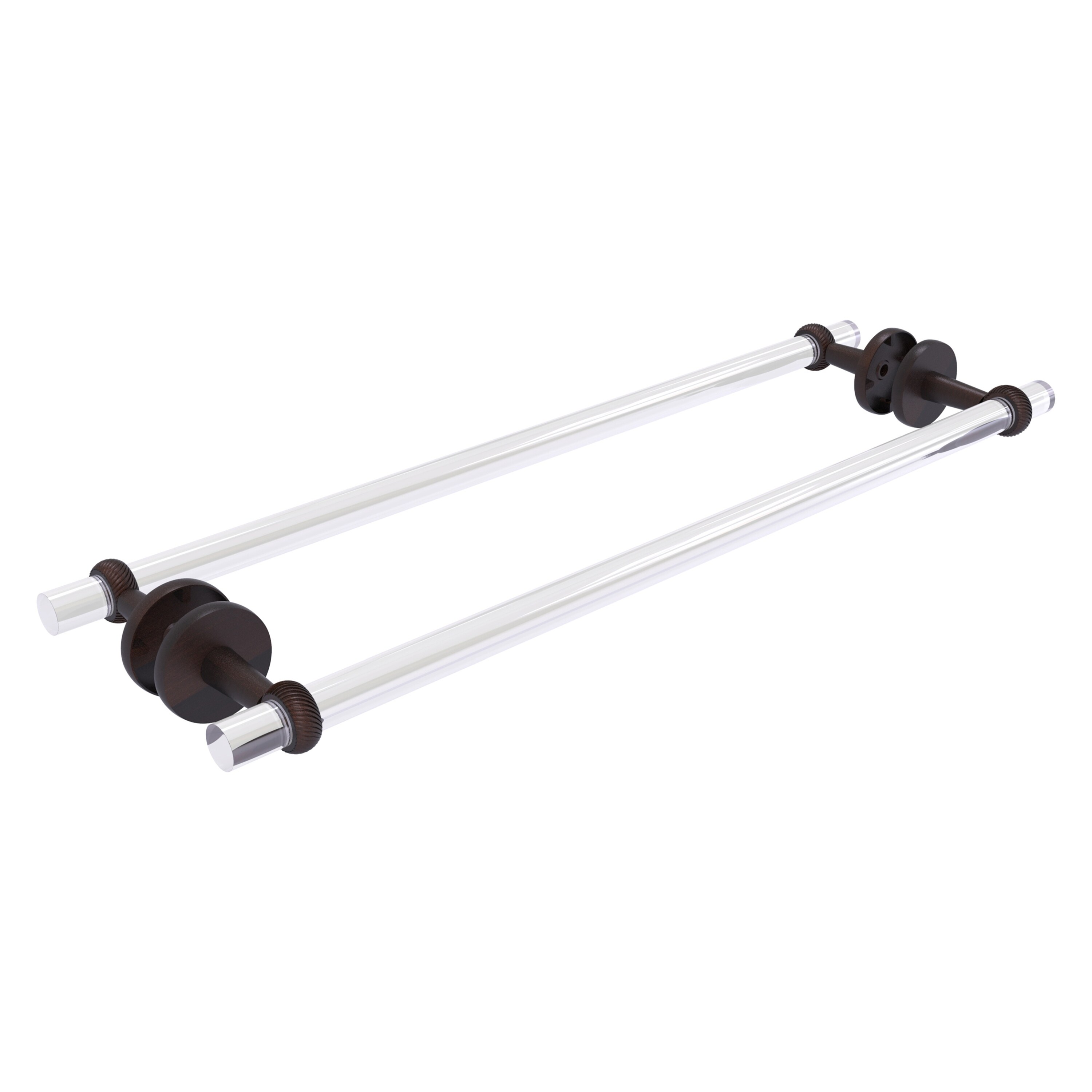 Allied Brass CV-41T-BB-24-VB Clearview 24-in double Venetian Bronze Wall mount Double Towel Bar