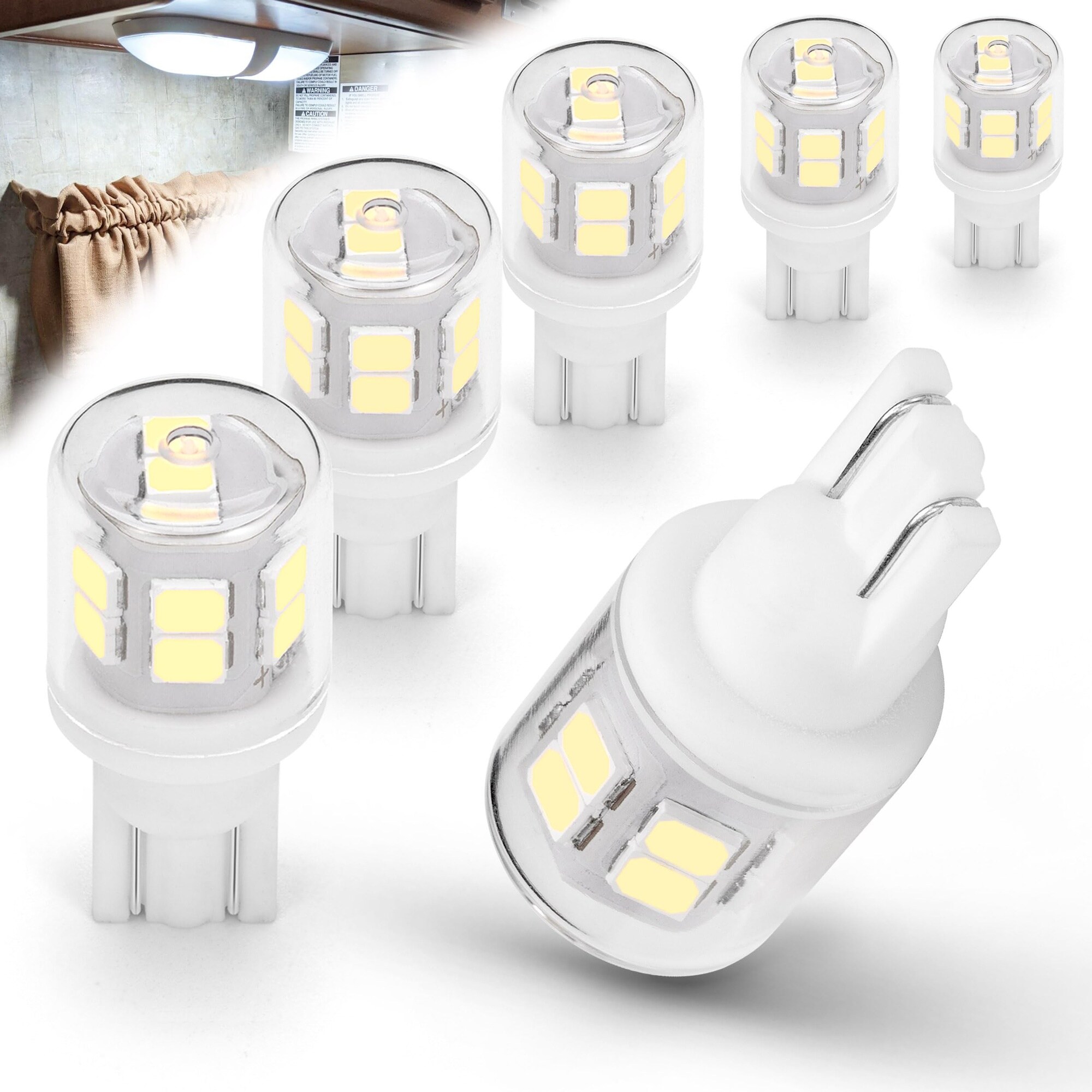 Misopily  T10 921 922 912 Led Bulbs 12V RV Trailer Interior Ceiling Dome Light Cool White 6000k 5 Pack durable home and garden accessory designed