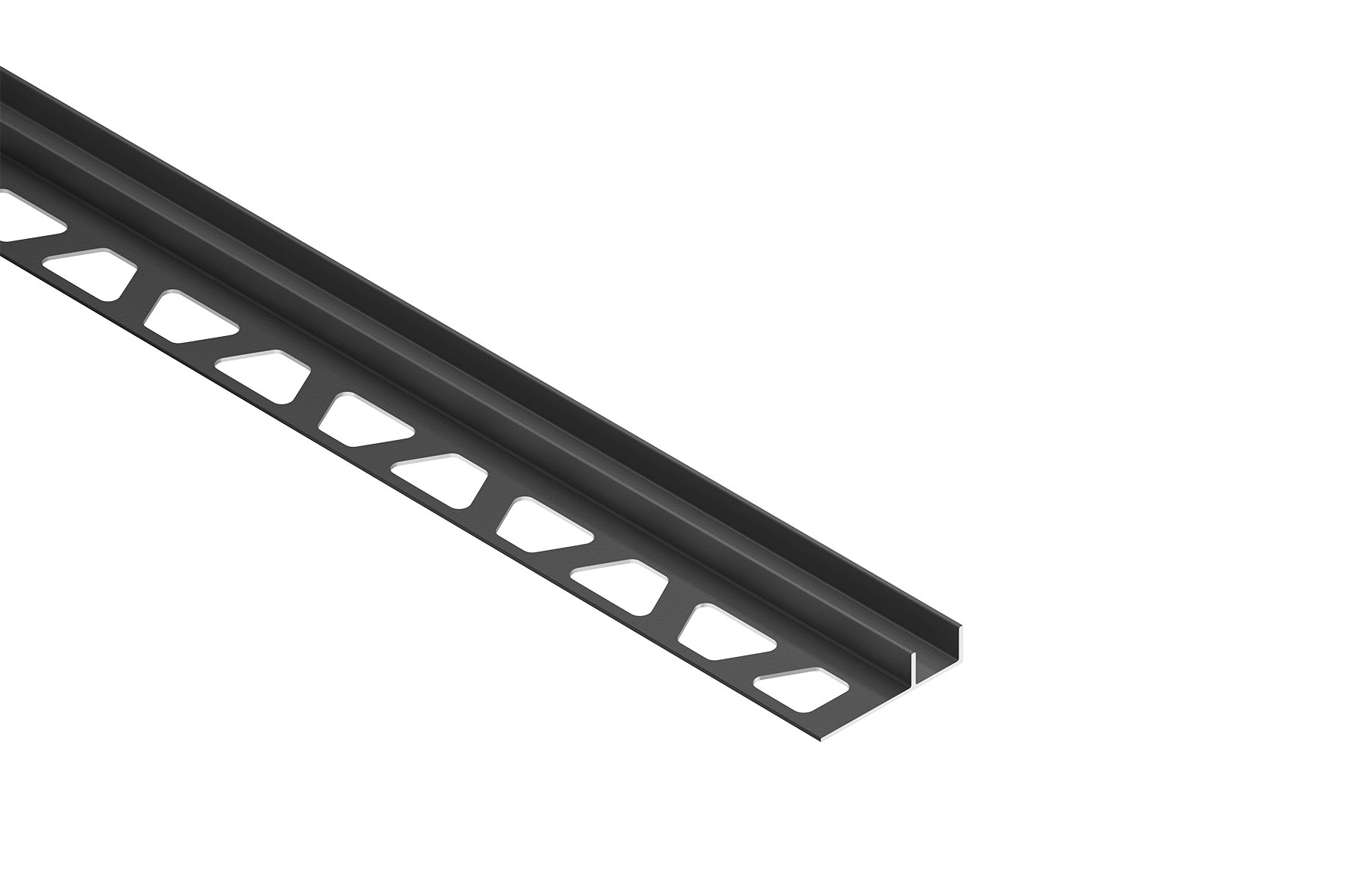 Schluter Systems SG80MGS12 Deco-SG 0.313-in W x 98.5-in L Matte black textured color-coated aluminum Shadow gap Tile Edge Trim