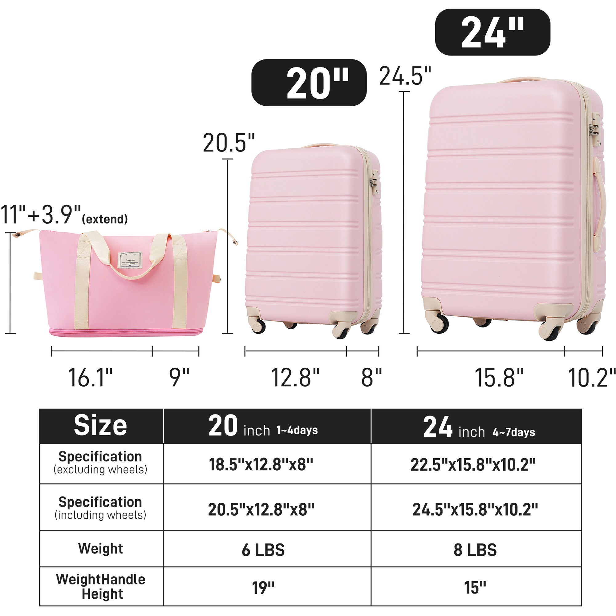 Misopily LMS0207L70 Luggage-And-Luggage-Sets - View #8