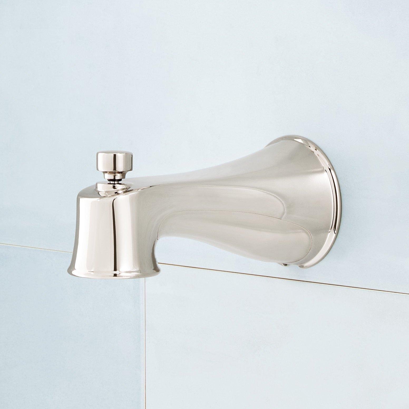 Signature Hardware 456264 Polished Nickel Bathtub Spout With Diverter