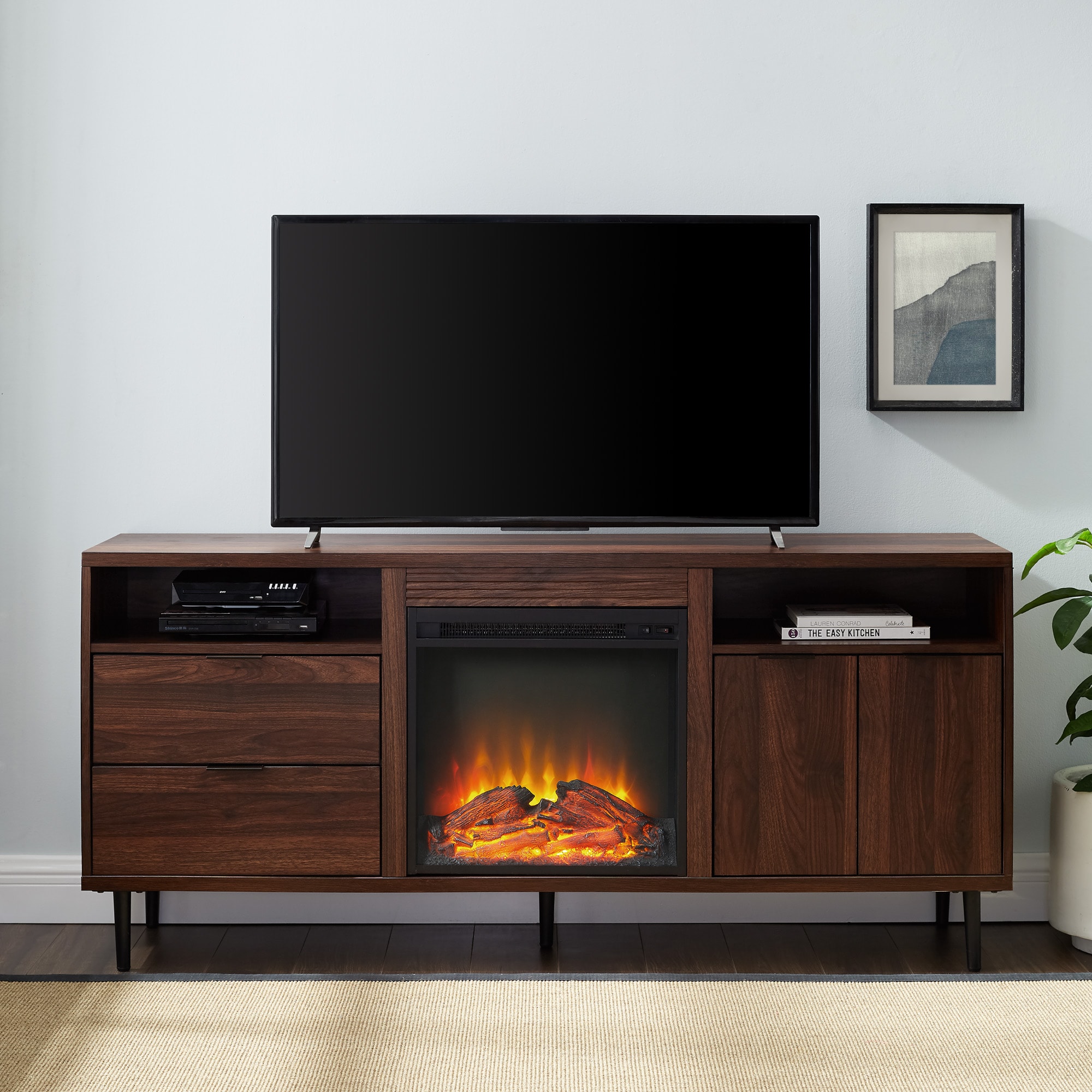 Walker Edison LW60FPRTHDW Electric-Fireplaces - View #2