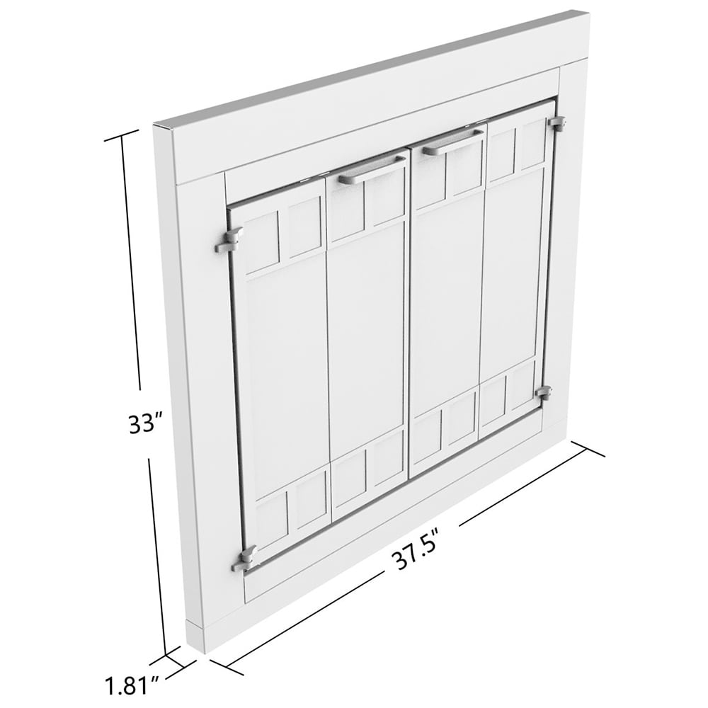 allen + roth FPDM504BLK Glass-Fireplace-Doors - View #9