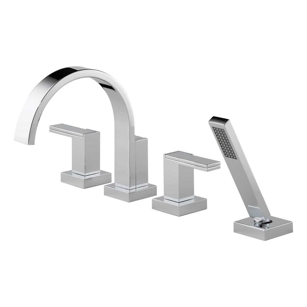 Brizo  T67480LHP Siderna Deck Mounted Roman Tub Filler Trim with BuiltIn Diverter  Includes Personal Hand Shower, Less Handles