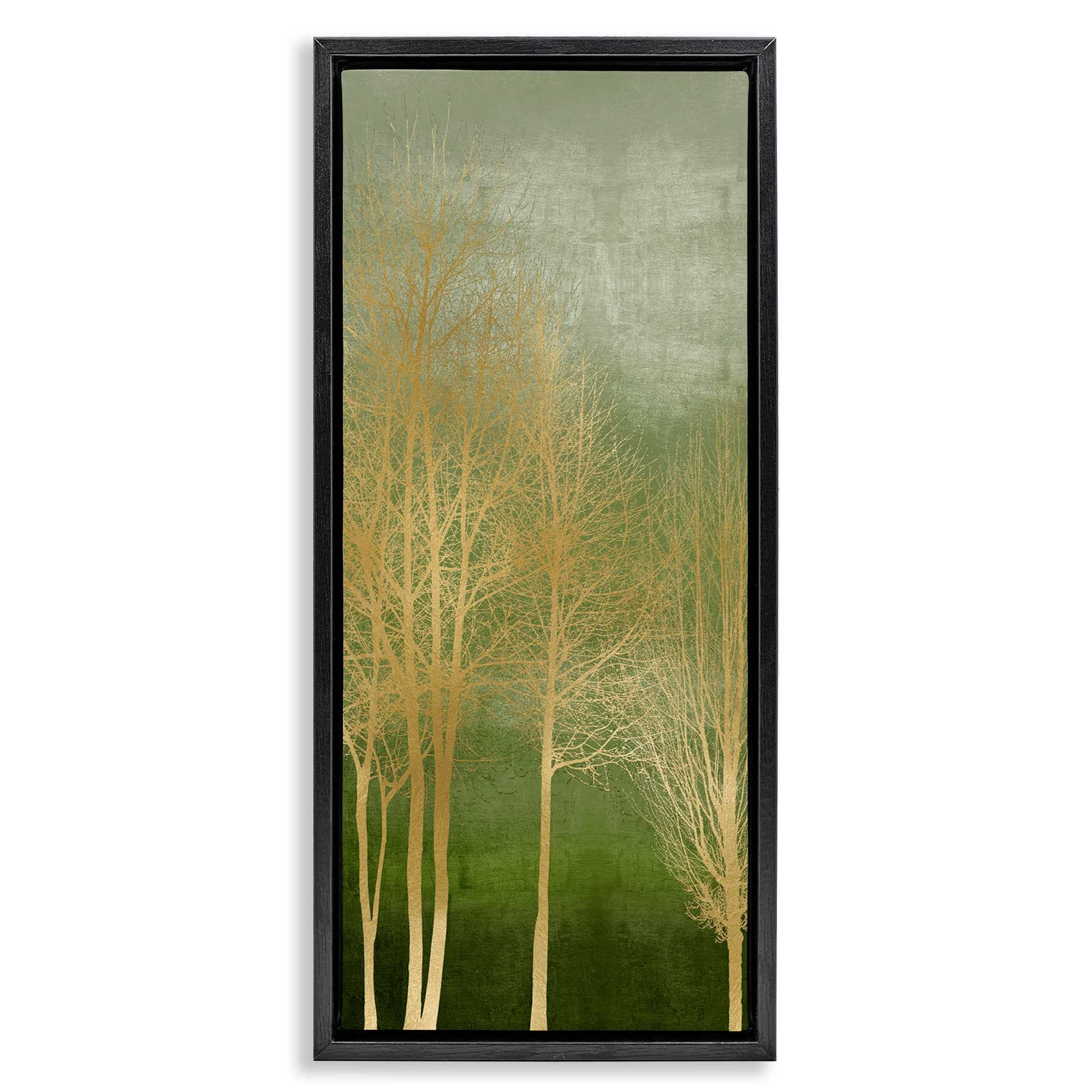 Stupell Industries BS-559-FFB-13X30 Minimal Gold Branches Floating Frame design by Kate Bennett
