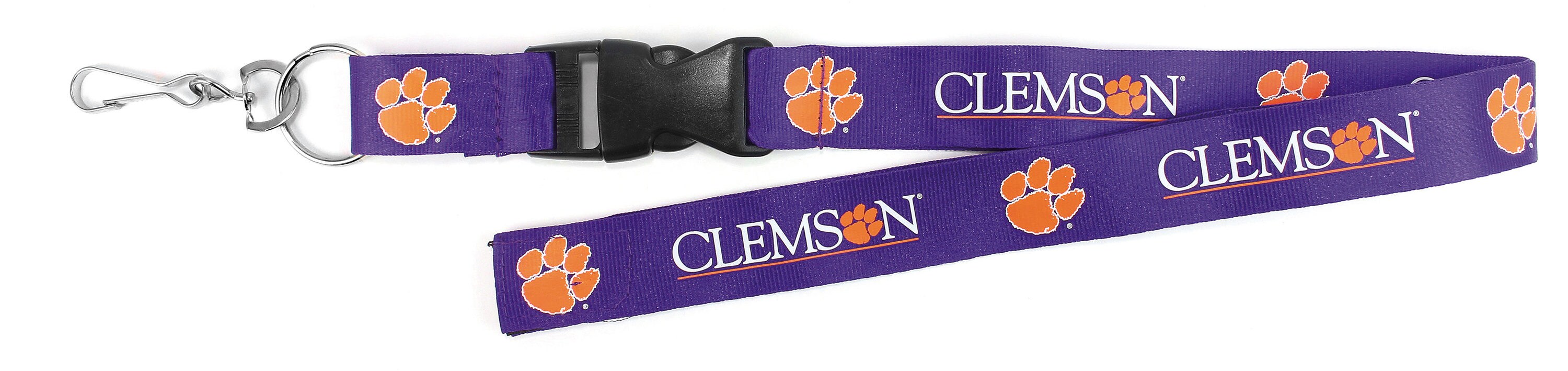 Hy-Ko Products LAN-376-EACH Clemson Tigers Purple Lanyard