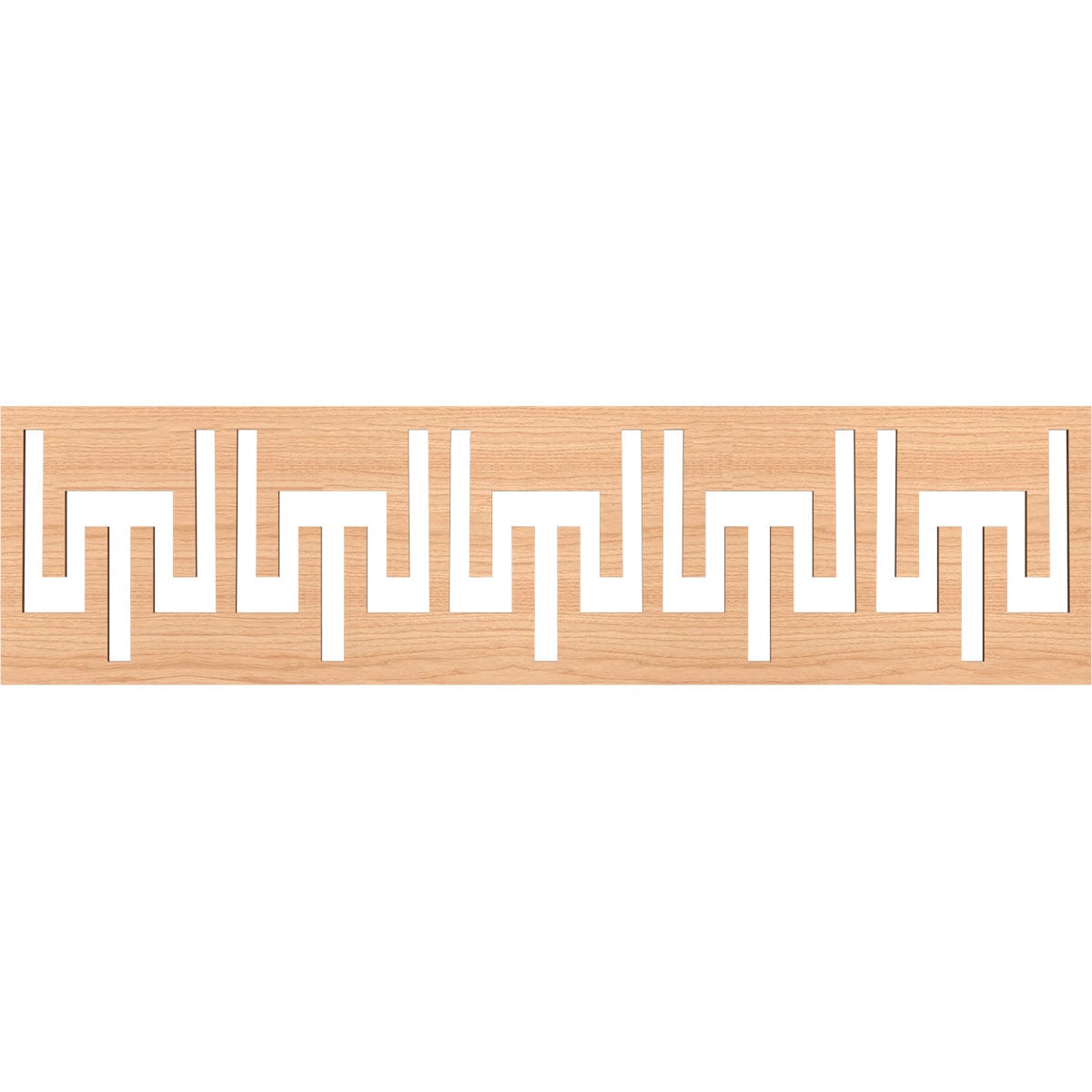 Ekena Millwork MLDA12X47VICHI Victory Fretwork Flat Trim 13-in x 3.92-ft Hickory Brown Unfinished 2156740 Pierced Wall Panel Moulding